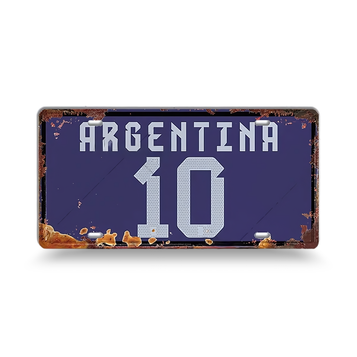 Vintage Football City License Plate Tin Sign • Metal Print Gift For Soccer Fan • Sports Decorative Plaque