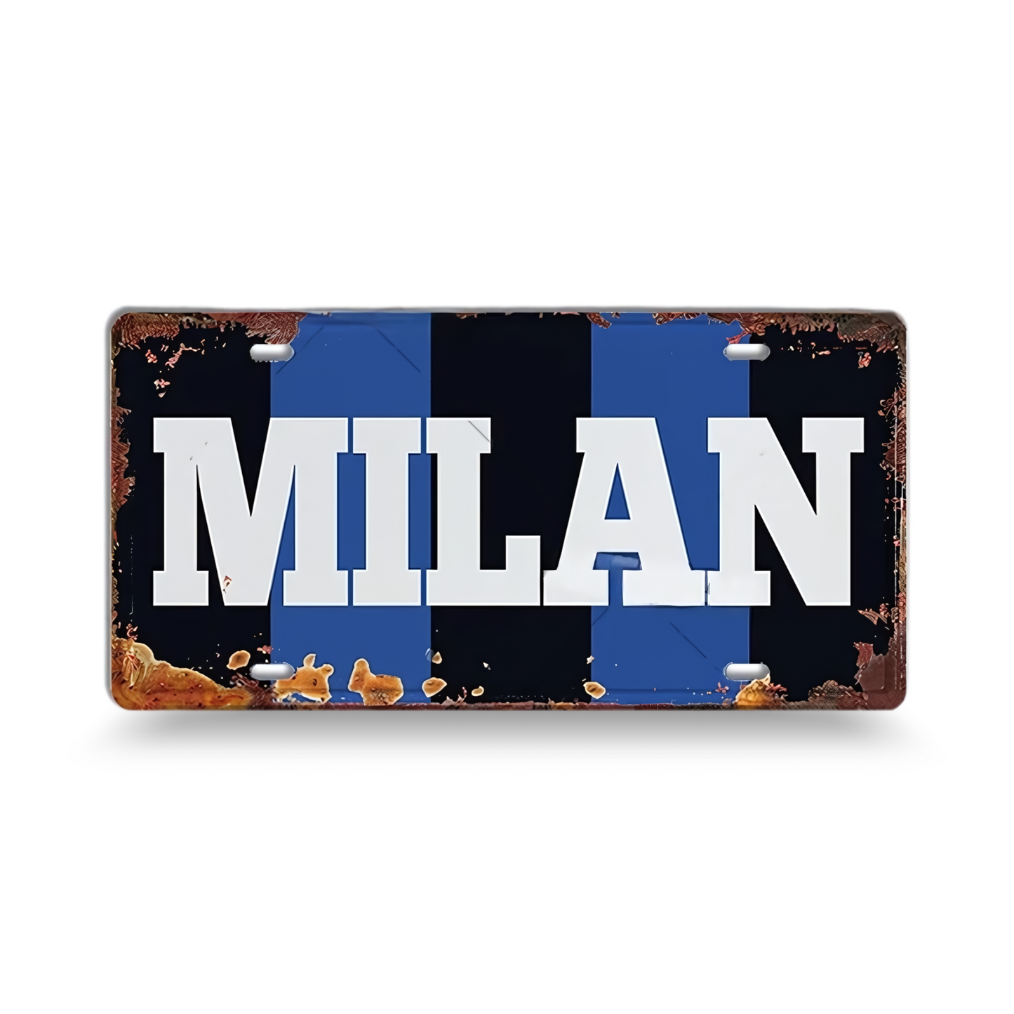 Vintage Football City License Plate Tin Sign • Metal Print Gift For Soccer Fan • Sports Decorative Plaque