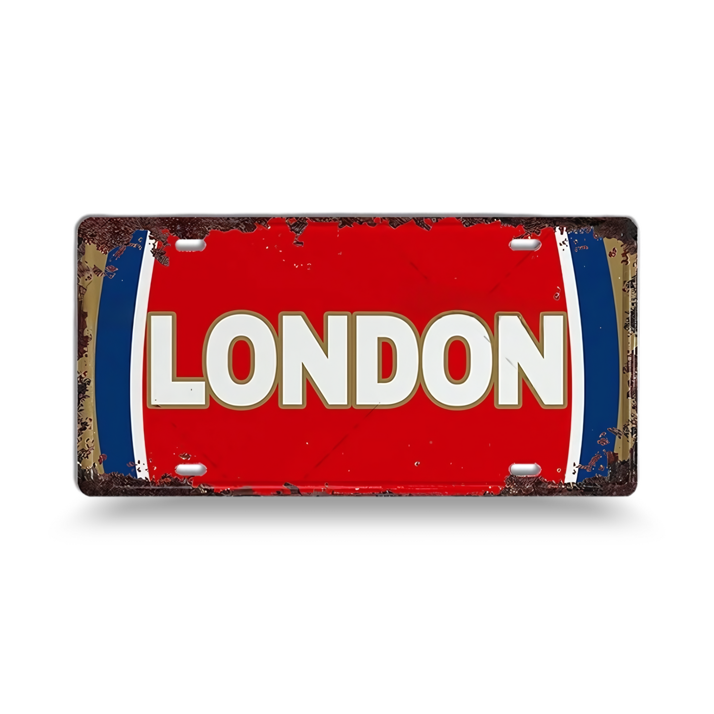 Vintage Football City License Plate Tin Sign • Metal Print Gift For Soccer Fan • Sports Decorative Plaque