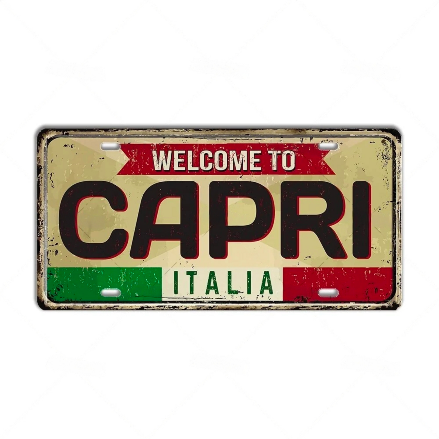 Italy License Plate Metal Print • Italian City Comune Province Tin Sign