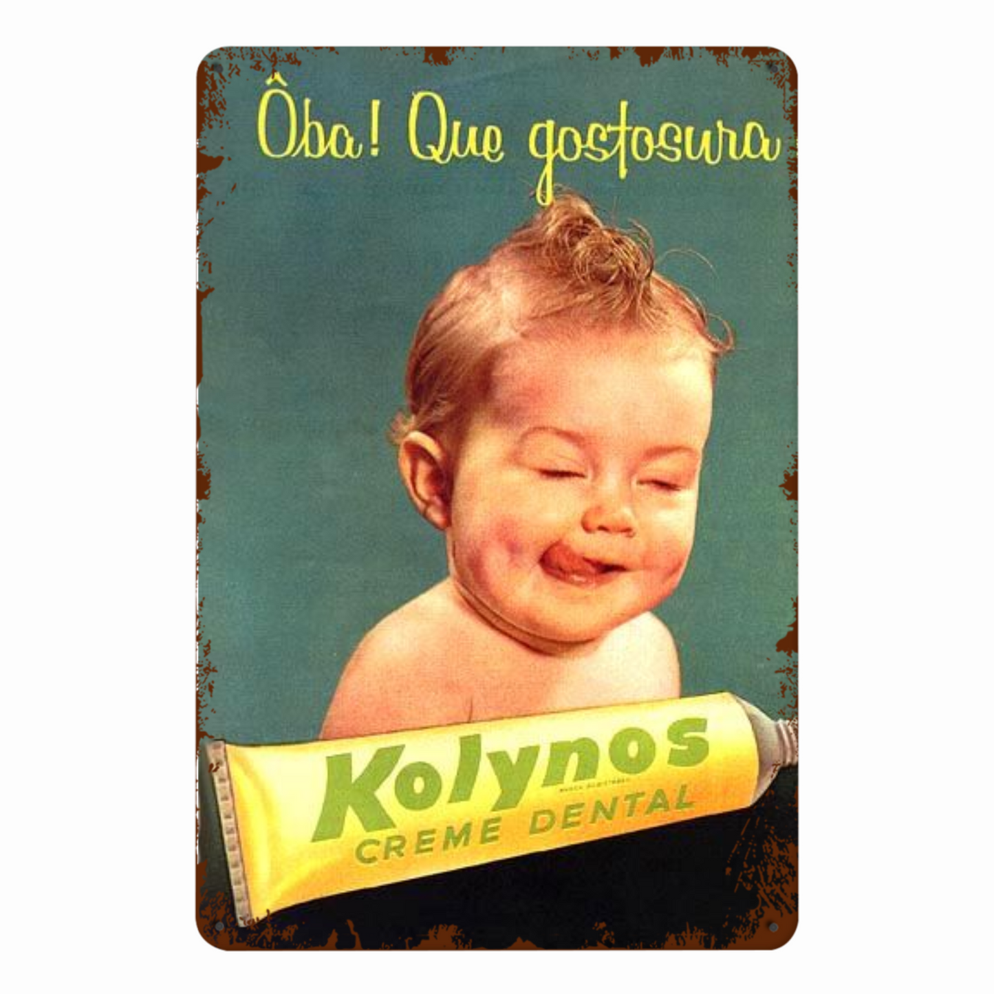 Vintage Brazilian Advertisement Tin Signs • Retro Brazil Commercial Ads Metal Plaques