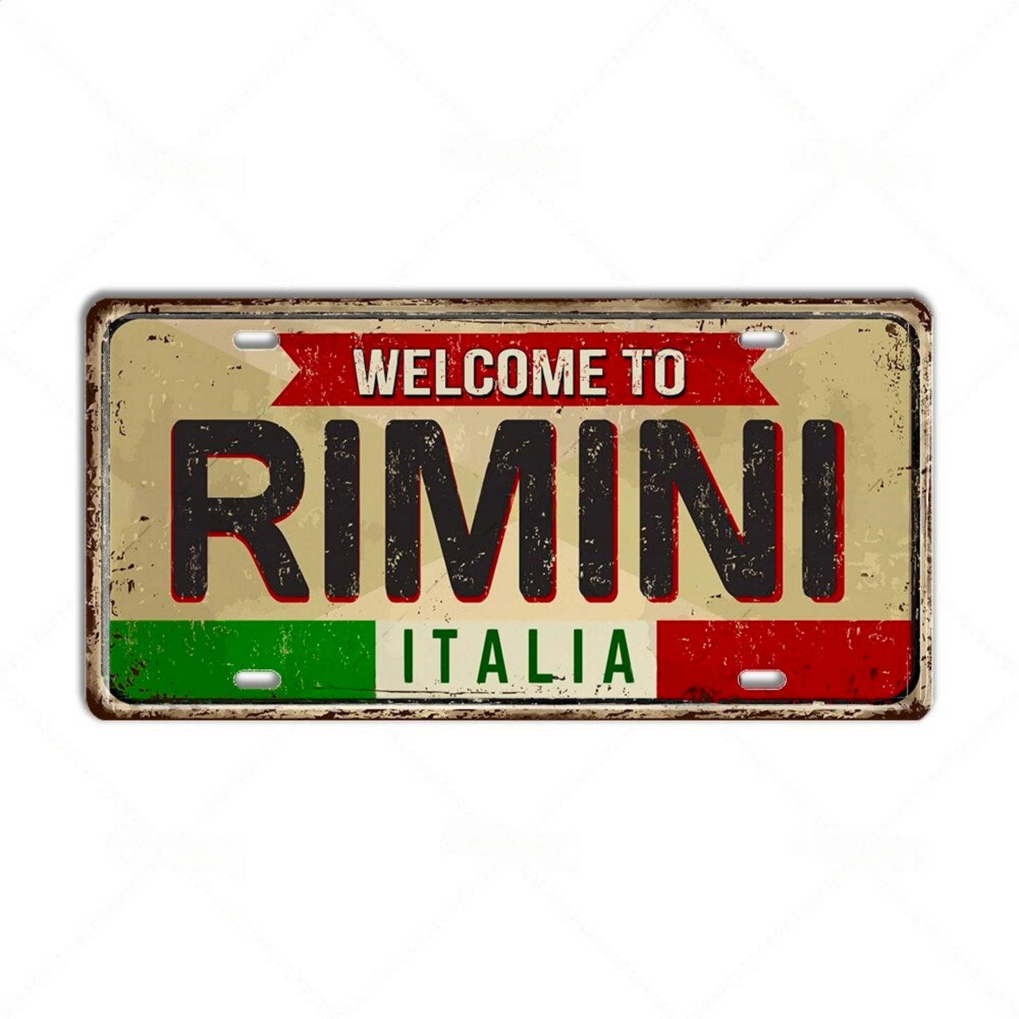 Italy License Plate Metal Print • Italian City Comune Province Tin Sign
