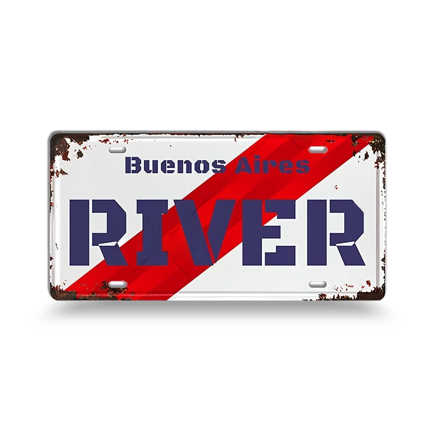 Vintage Football City License Plate Tin Sign • Metal Print Gift For Soccer Fan • Sports Decorative Plaque