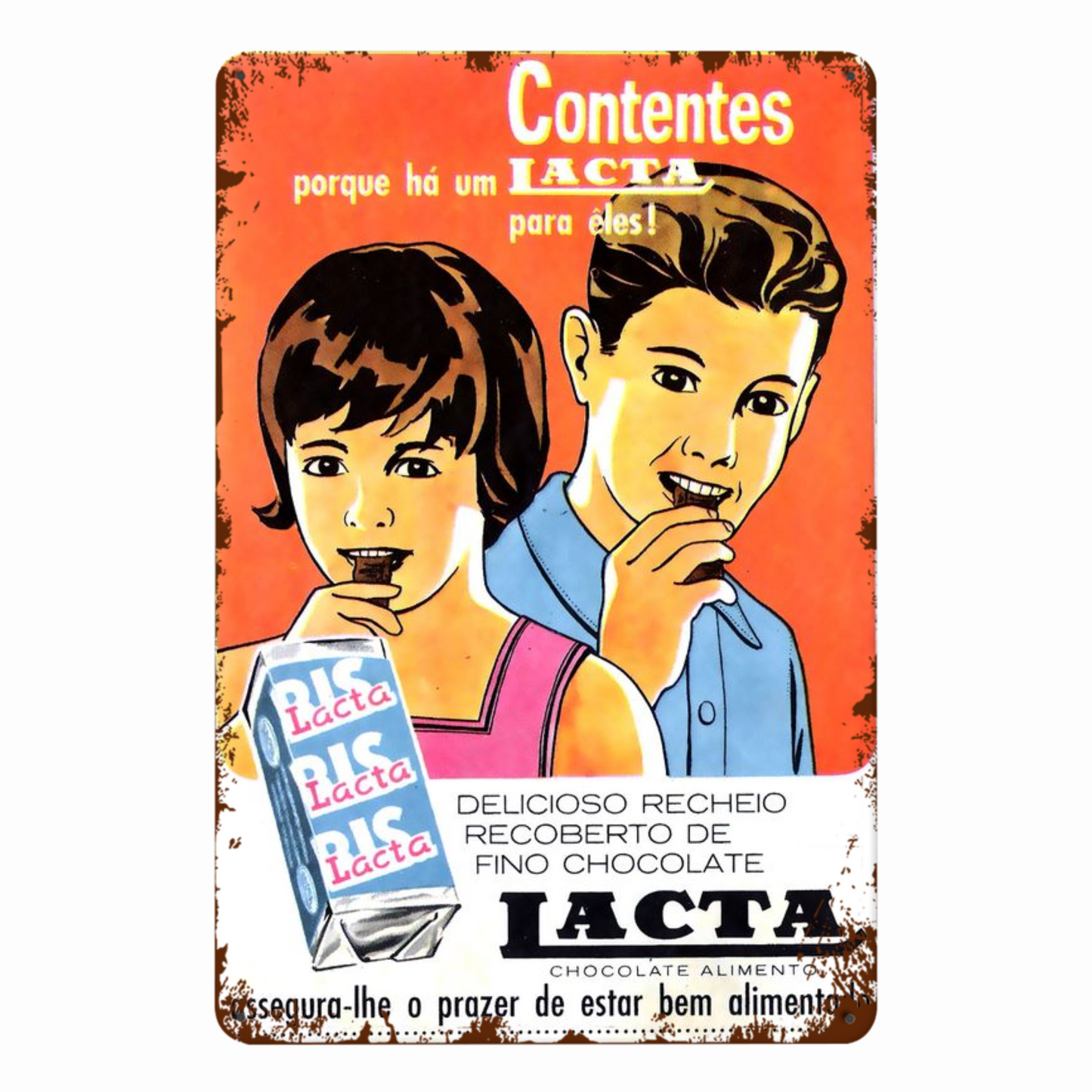Vintage Brazilian Advertisement Tin Signs • Retro Brazil Commercial Ads Metal Plaques