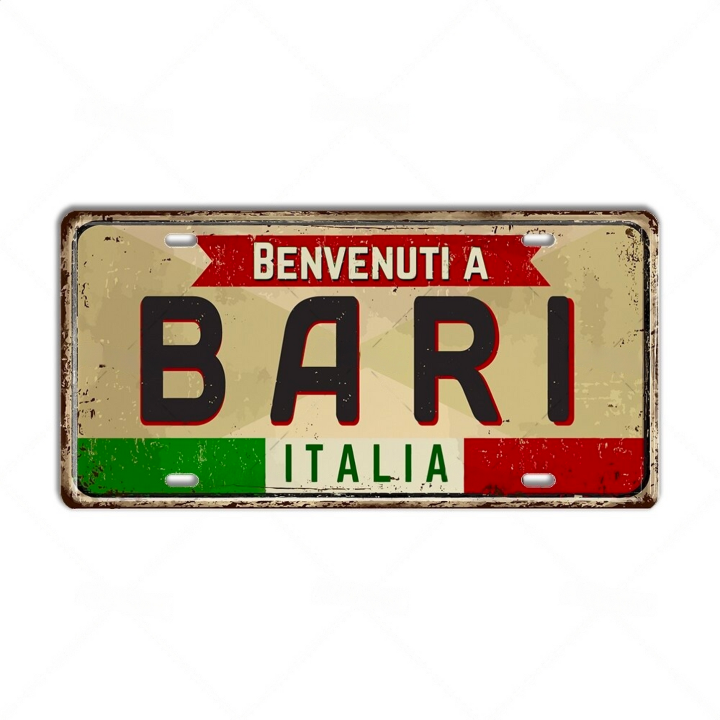 Italy License Plate Metal Print • Italian City Comune Province Tin Sign