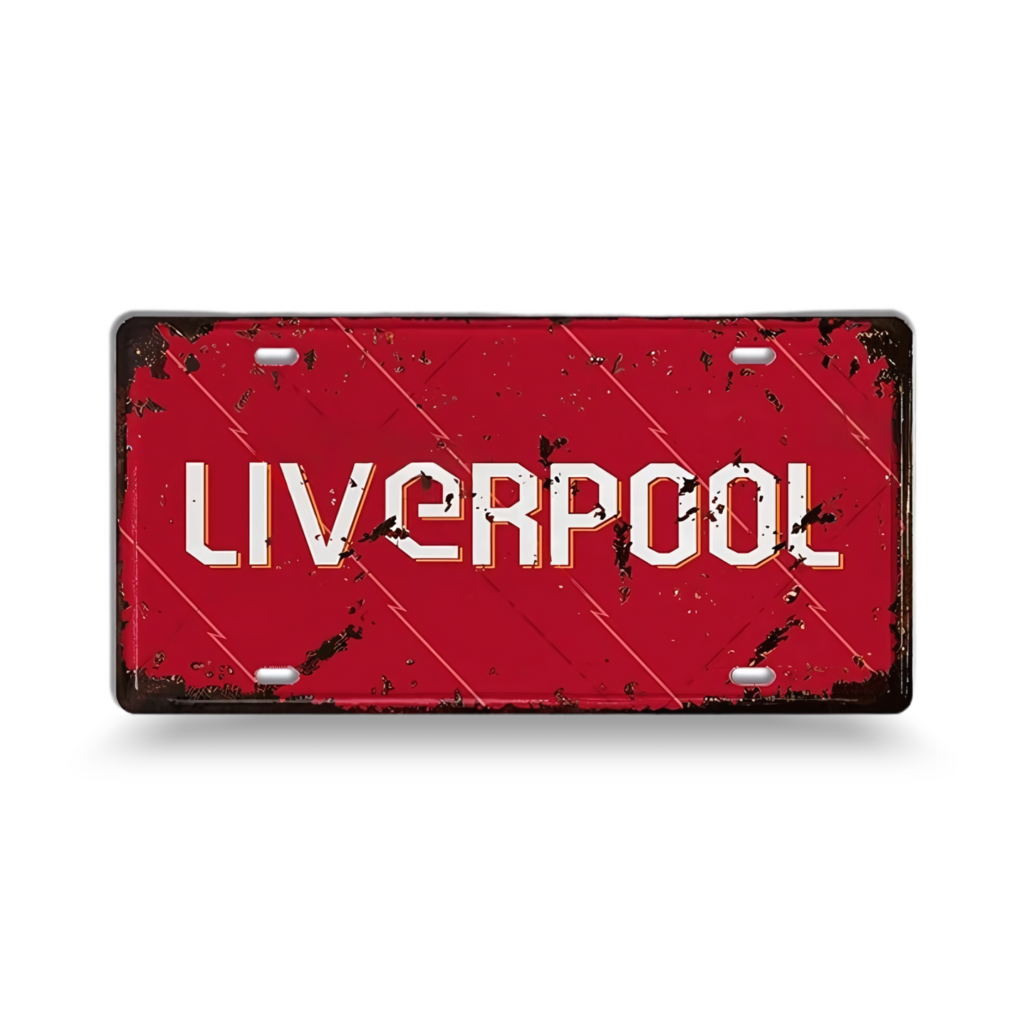 Vintage Football City License Plate Tin Sign • Metal Print Gift For Soccer Fan • Sports Decorative Plaque