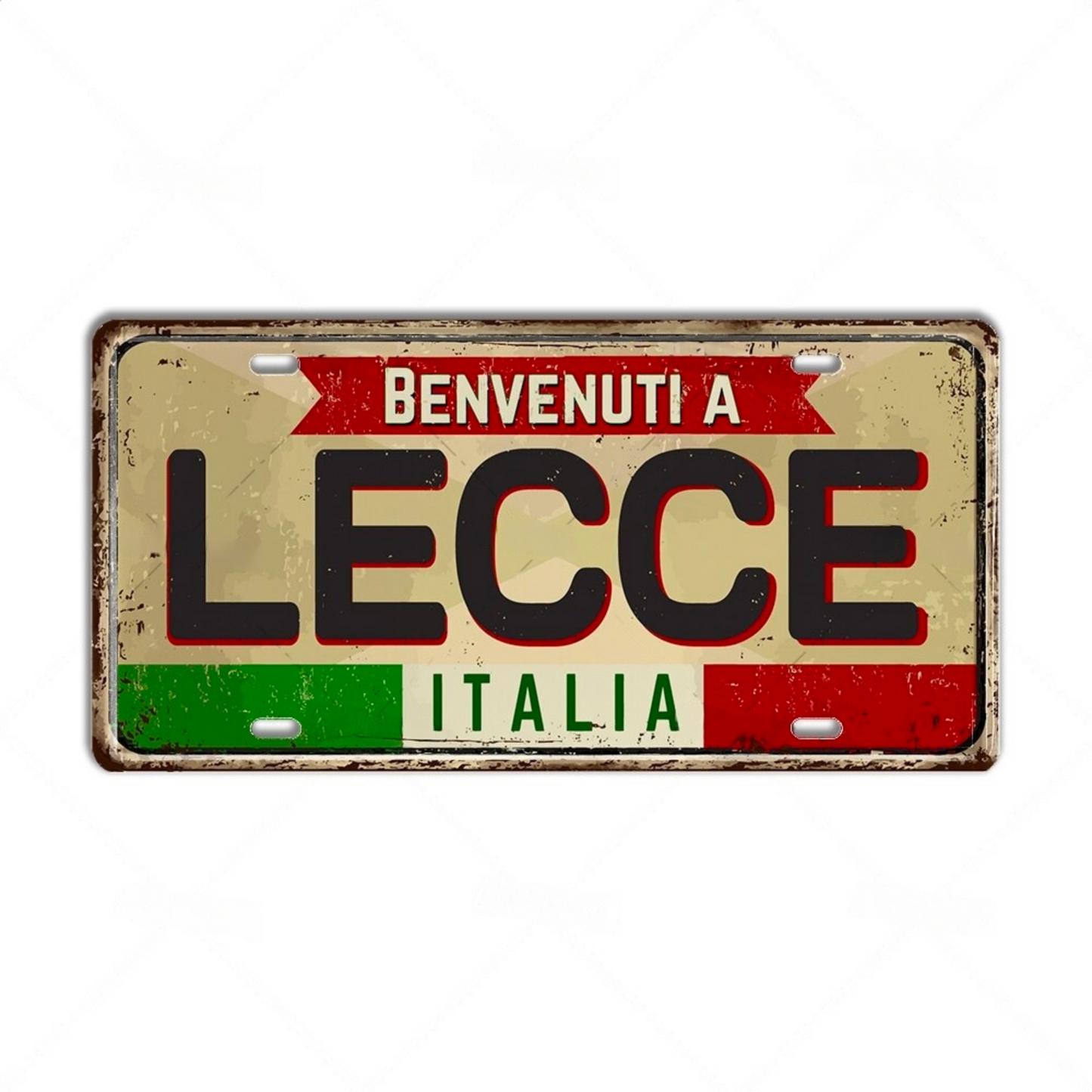 Italy License Plate Metal Print • Italian City Comune Province Tin Sign