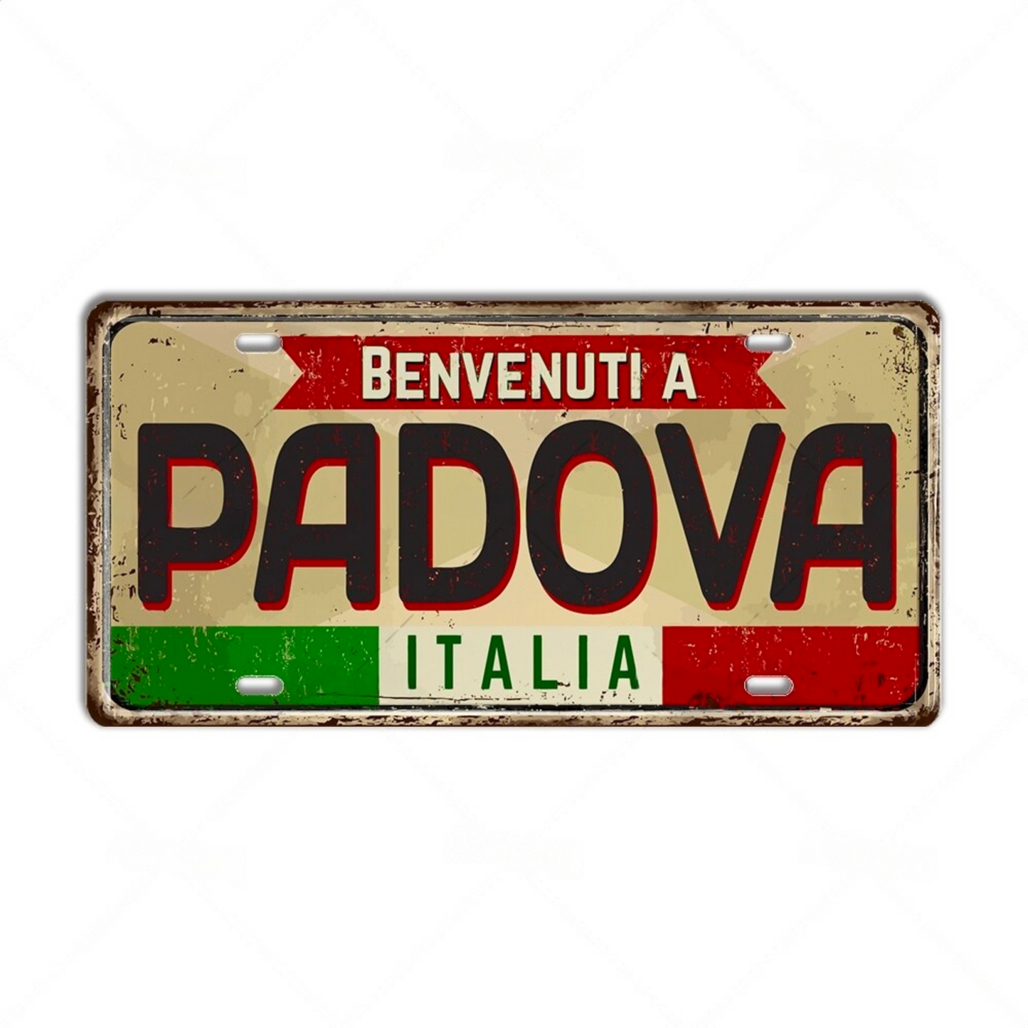 Italy License Plate Metal Print • Italian City Comune Province Tin Sign