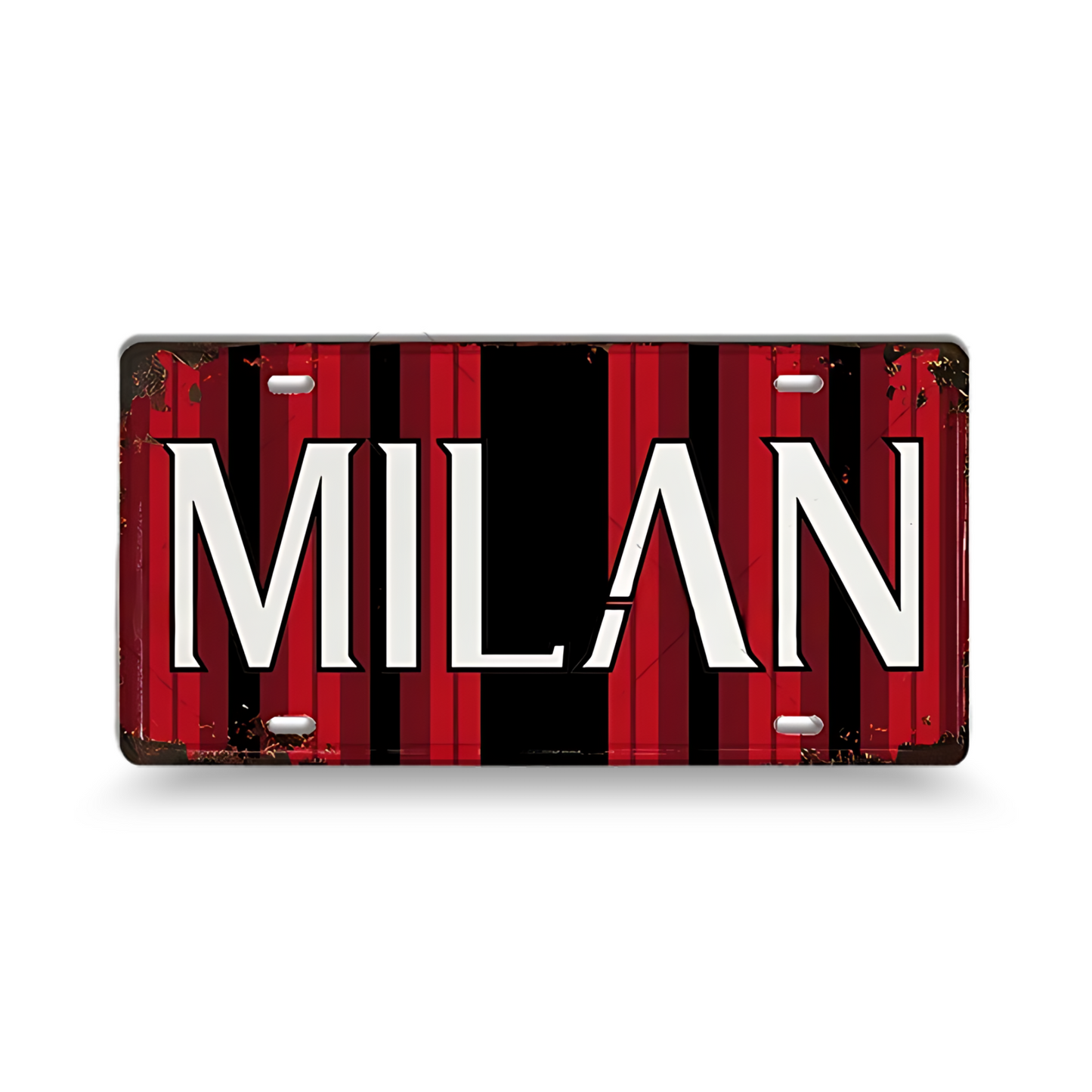 Vintage Football City License Plate Tin Sign • Metal Print Gift For Soccer Fan • Sports Decorative Plaque