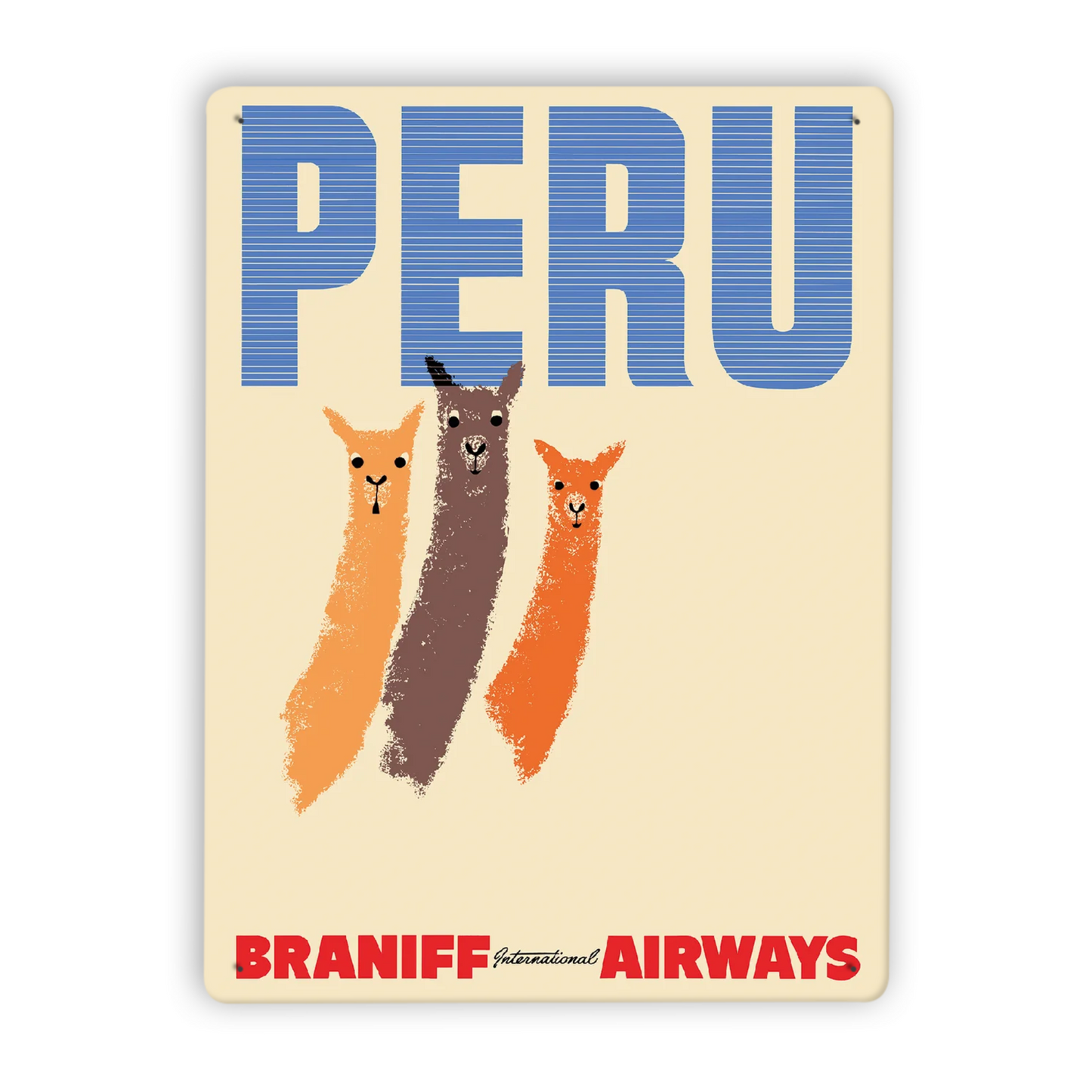Vintage Flight Destination Poster Tin Sign Collection • Retro Airline Travel Ad Metal Prints