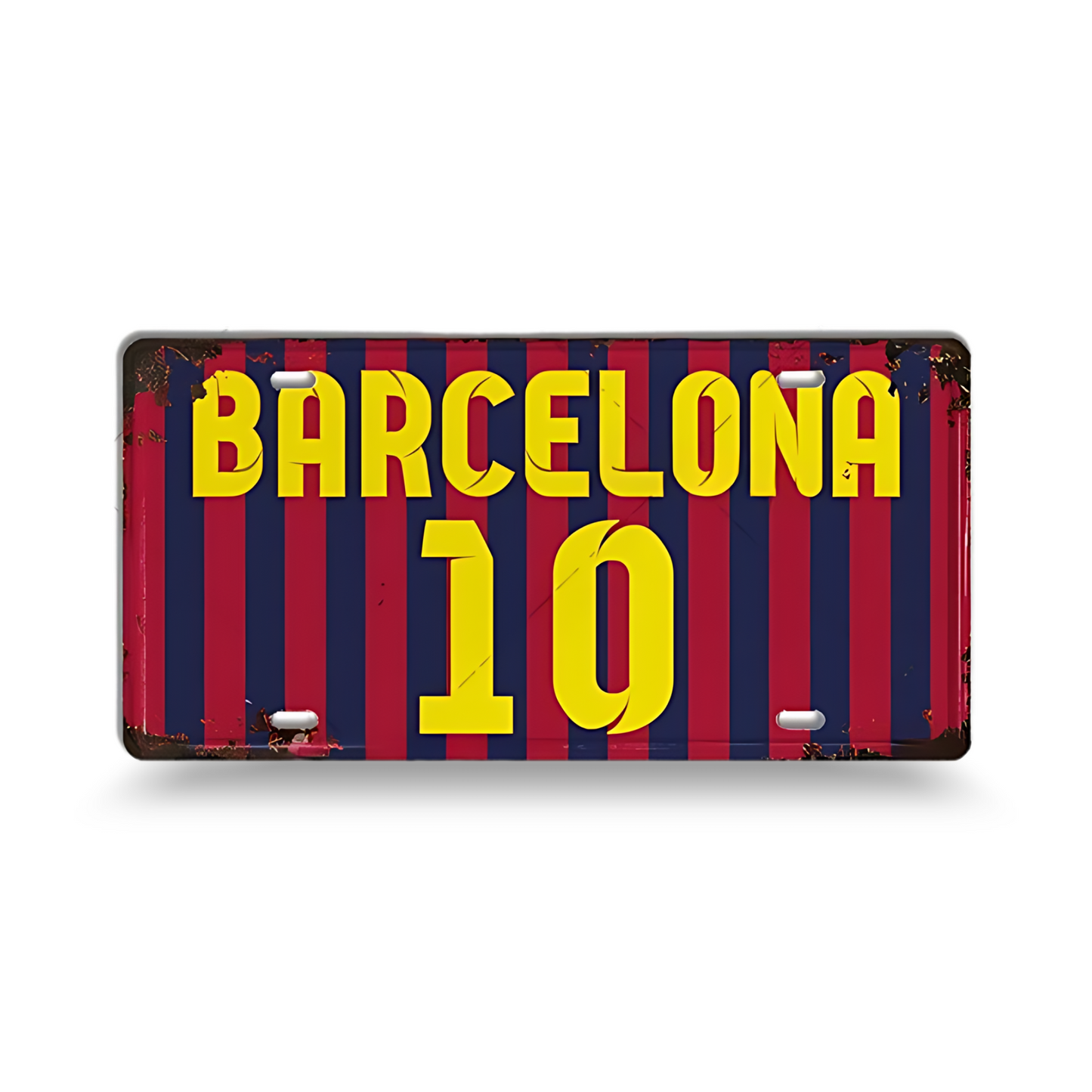 Vintage Football City License Plate Tin Sign • Metal Print Gift For Soccer Fan • Sports Decorative Plaque