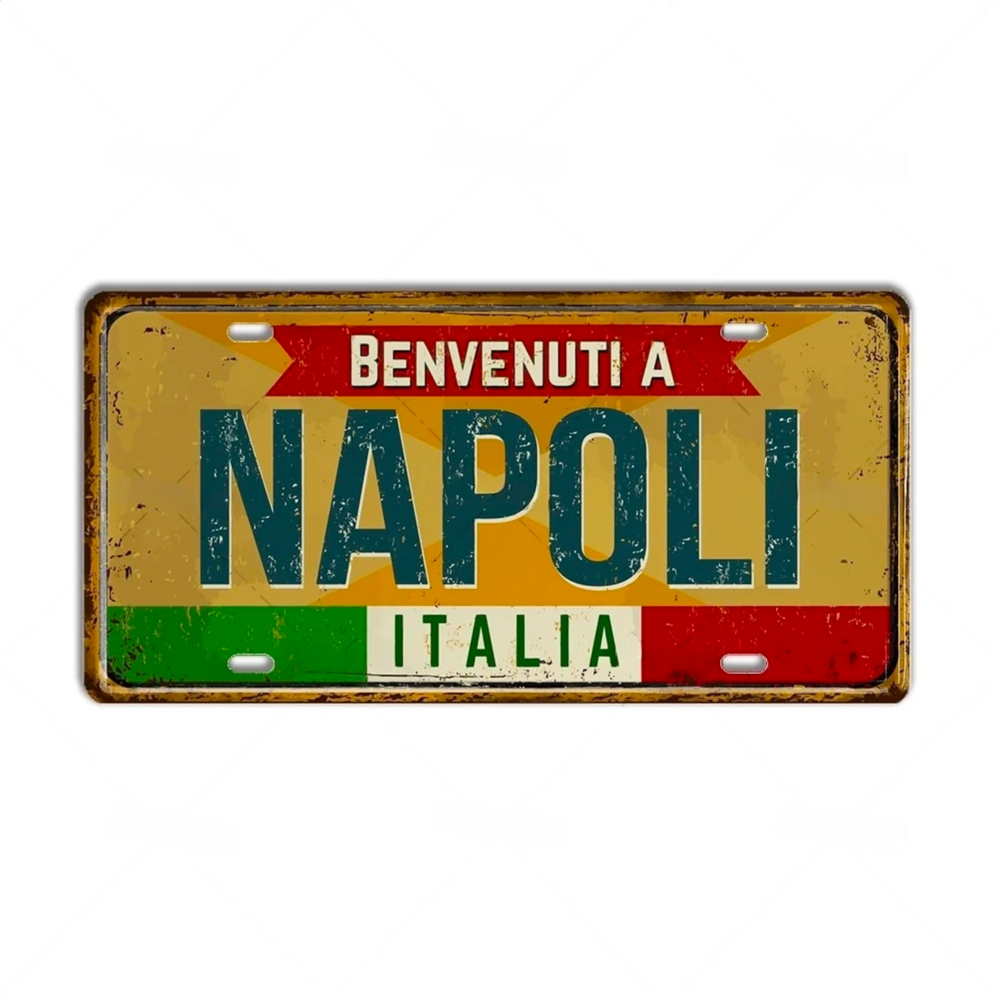 Italy License Plate Metal Print • Italian City Comune Province Tin Sign