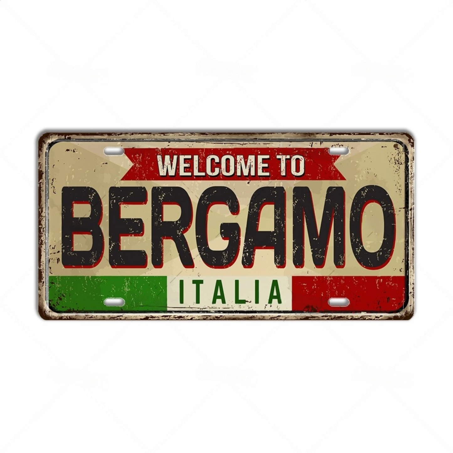 Italy License Plate Metal Print • Italian City Comune Province Tin Sign