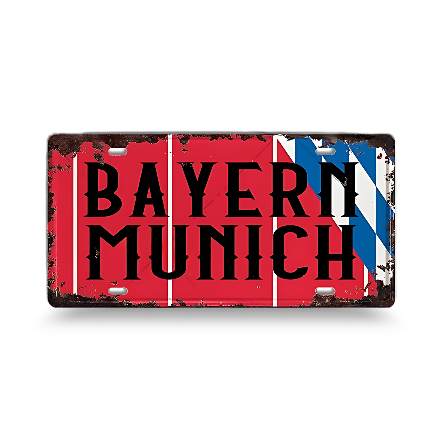 Vintage Football City License Plate Tin Sign • Metal Print Gift For Soccer Fan • Sports Decorative Plaque