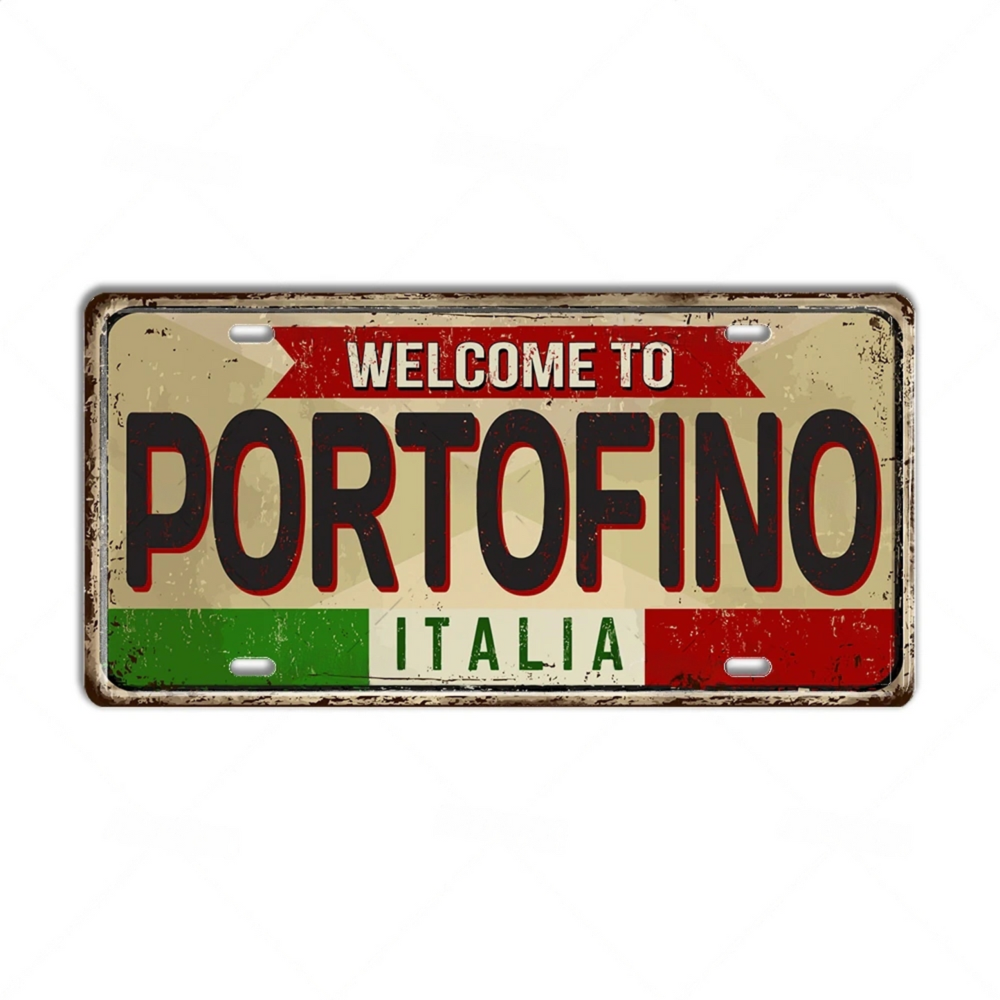 Italy License Plate Metal Print • Italian City Comune Province Tin Sign