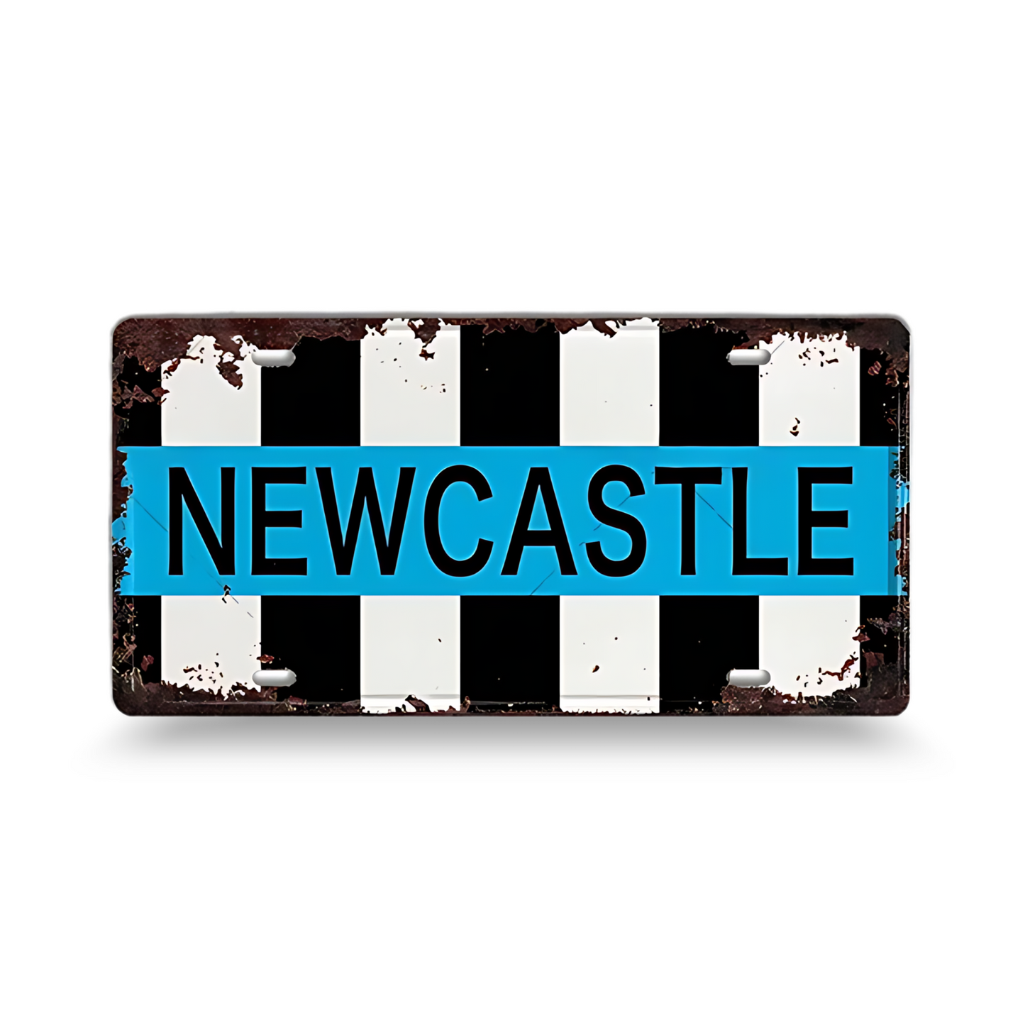 Vintage Football City License Plate Tin Sign • Metal Print Gift For Soccer Fan • Sports Decorative Plaque