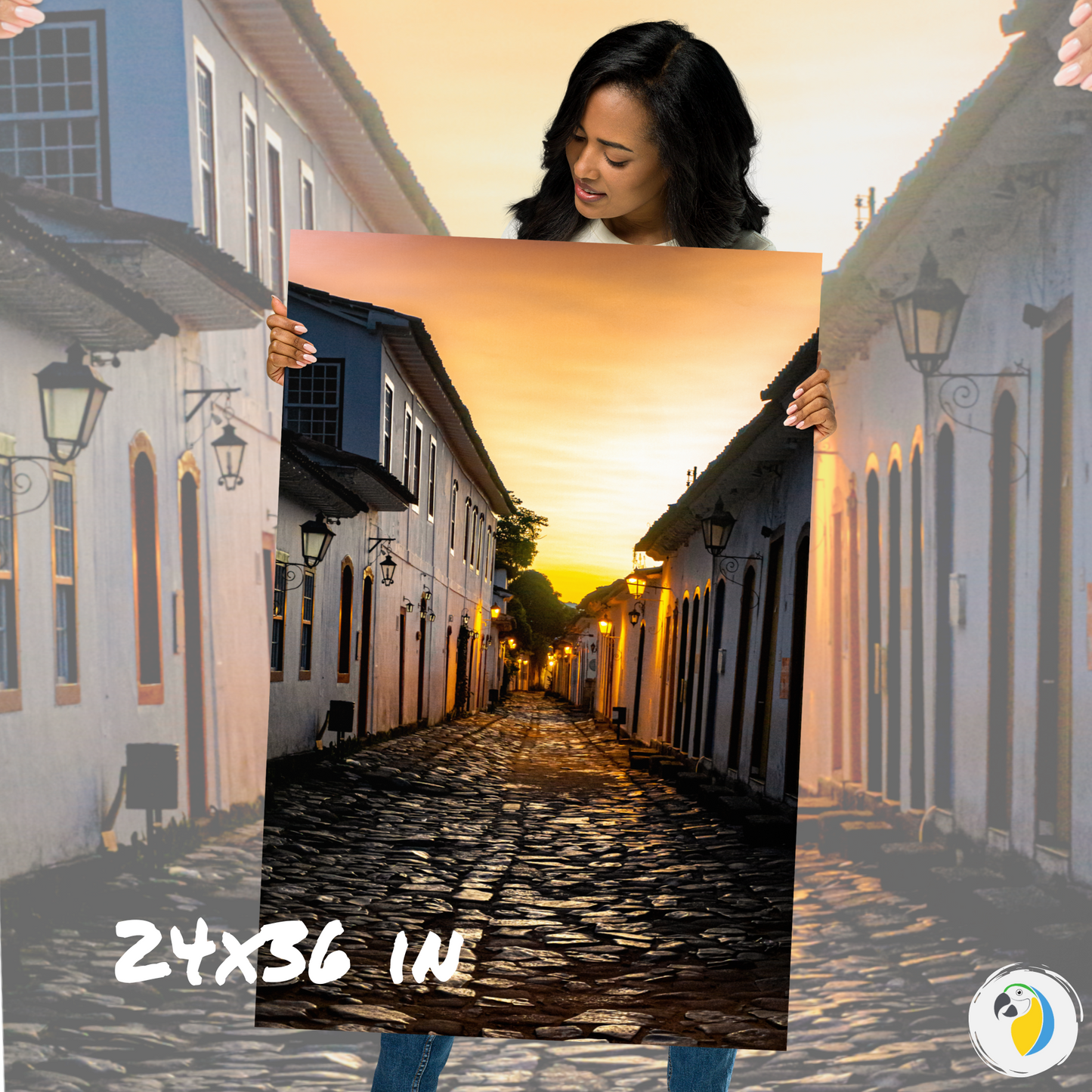 Paraty Rio De Janeiro Sunrise Photo Poster • Brazil Portuguese Colonial Architecture Photography Digital Print For Beach & Coastal Decor • Papagaio Studio Shop