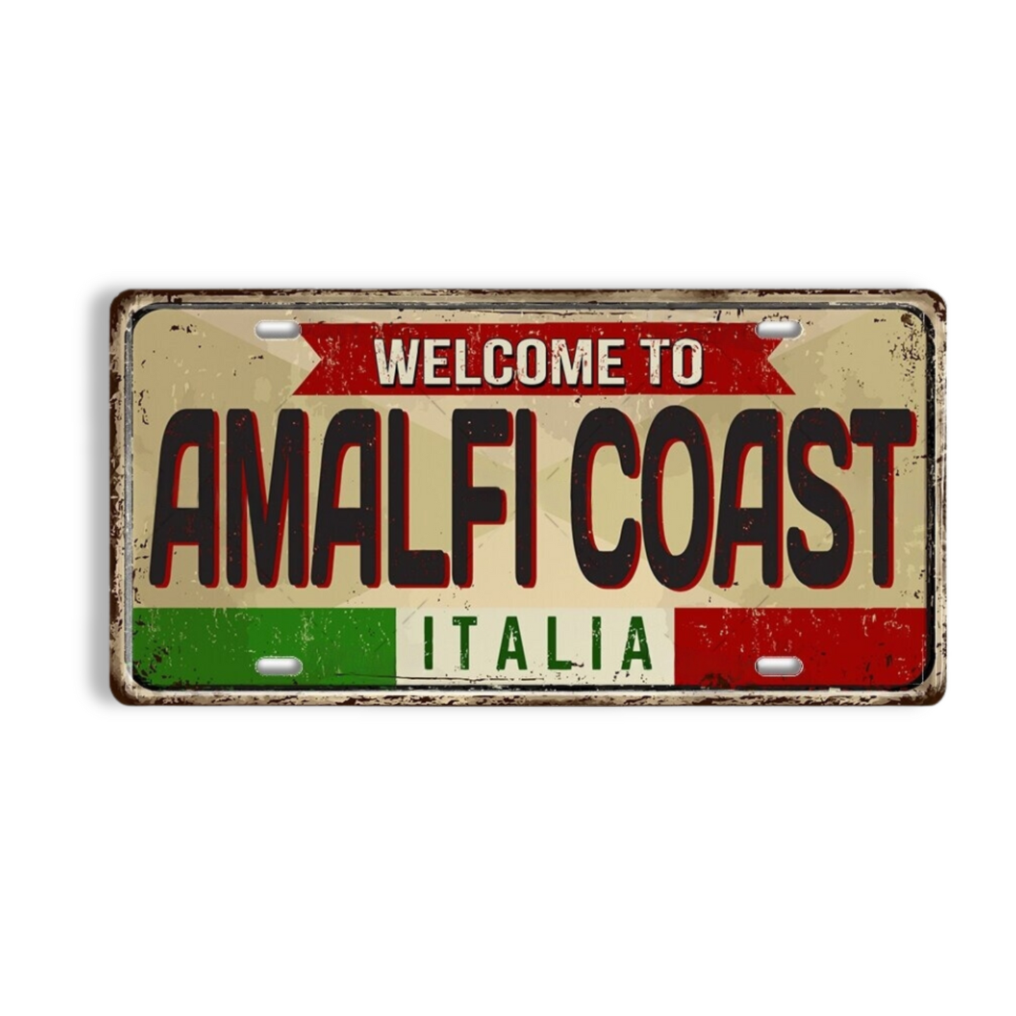 Italy License Plate Metal Print • Italian City Comune Province Tin Sign