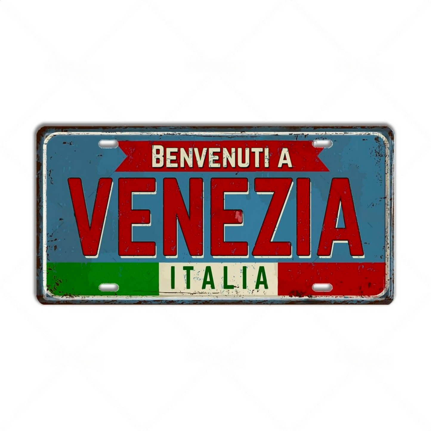 Italy License Plate Metal Print • Italian City Comune Province Tin Sign