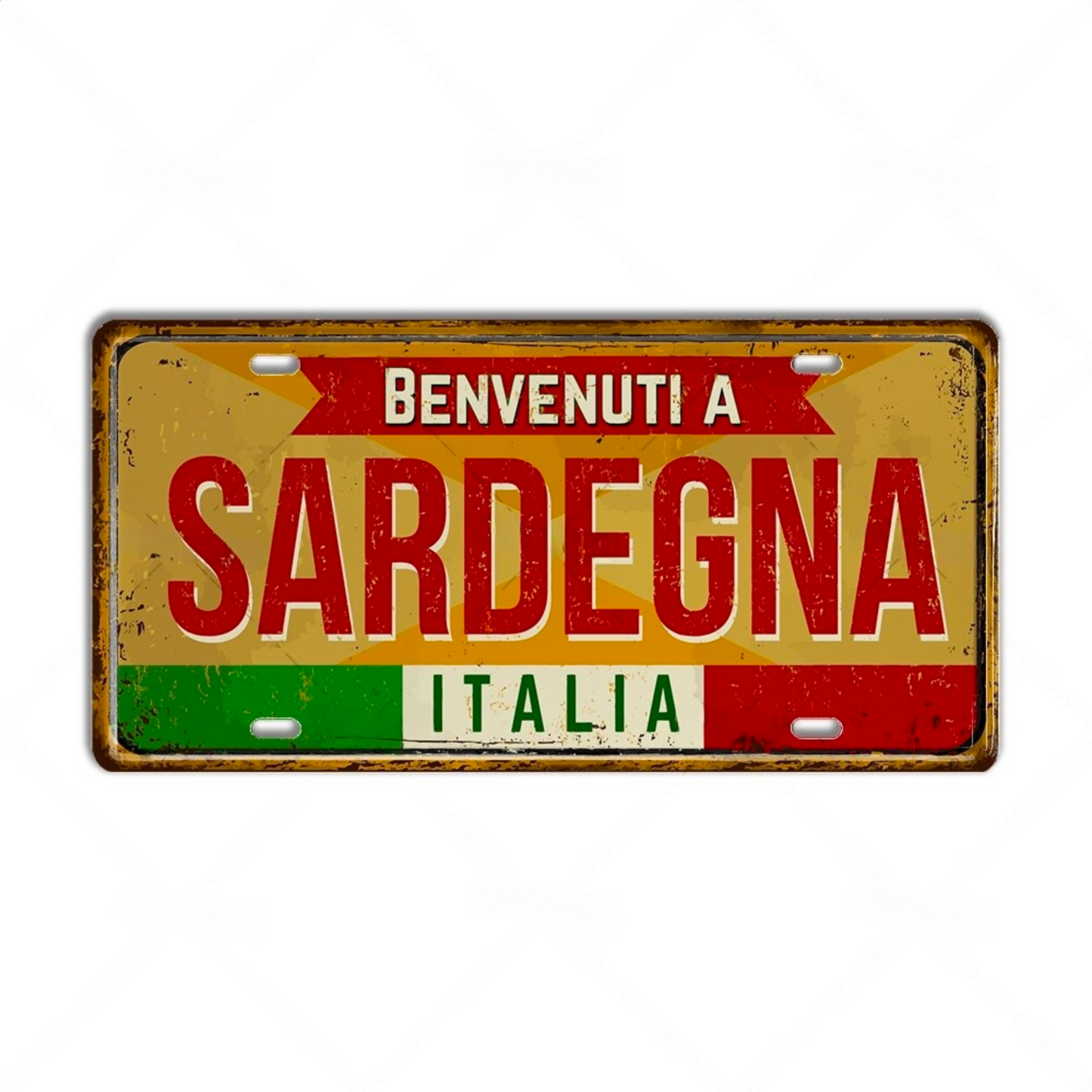 Italy License Plate Metal Print • Italian City Comune Province Tin Sign