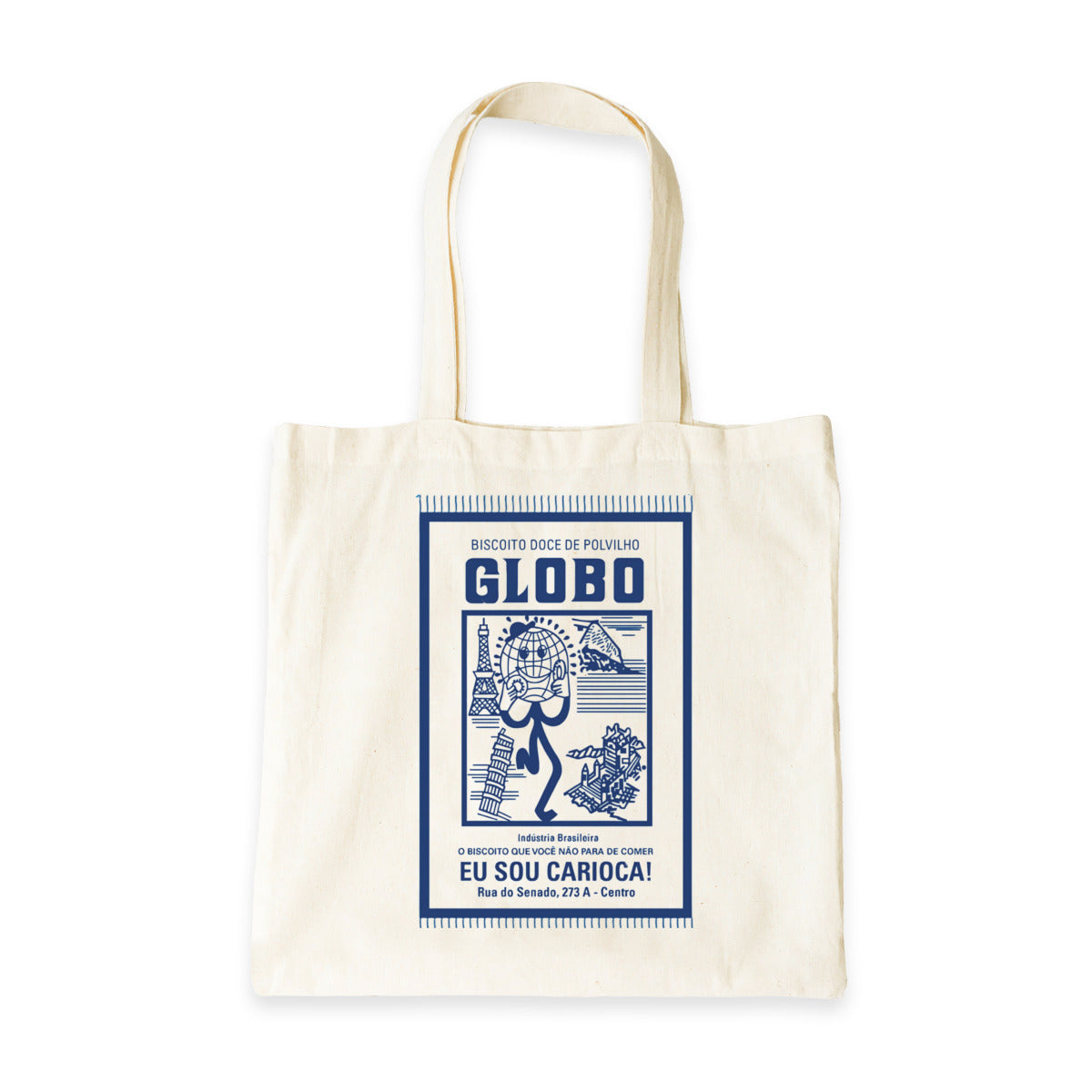 Biscoito Globo Ecobag • Eco-Friendly Cotton Shopping Tote Bag • Brazilian Nostalgia Tote Gift • Reusable Grocery Beach Travel Shoulder Bag • Papagaio Studio Design Shop