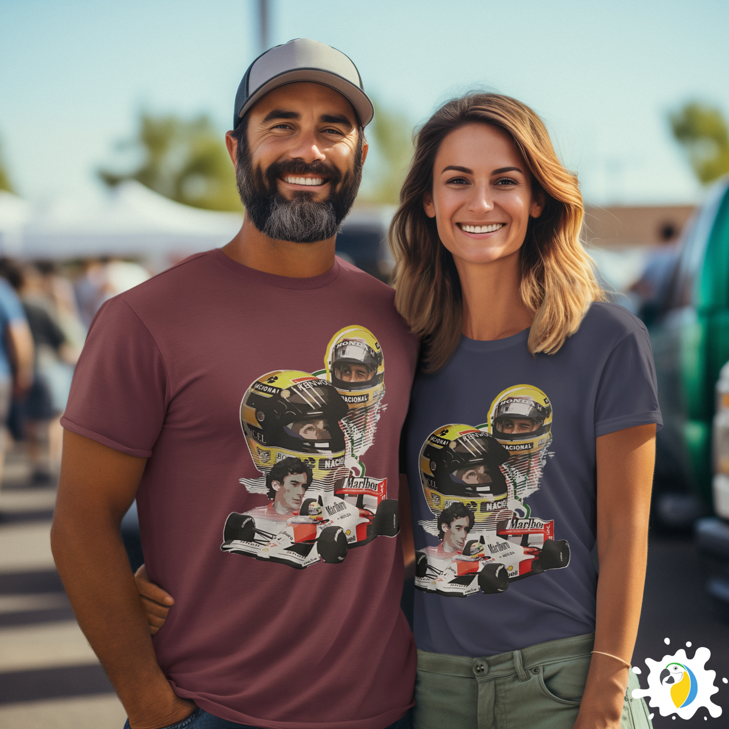 Ayrton Senna Fan Art T-Shirt, F1 Racing Cotton Tee, Brazil Formula One Apparel Gift For Men • Papagaio Studio Shop