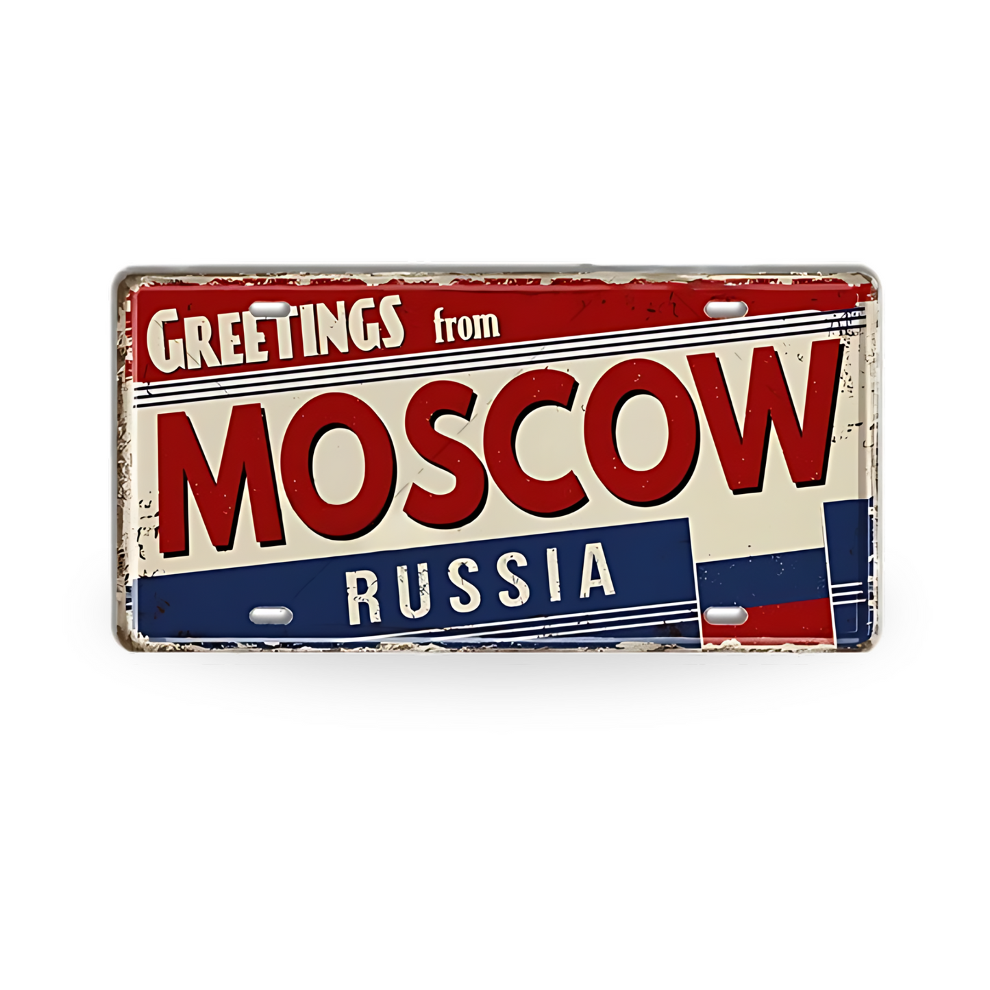 Baltic, Slavic, and Balkans Souvenir Tin Signs • Vintage Europe License Plate Metal Prints