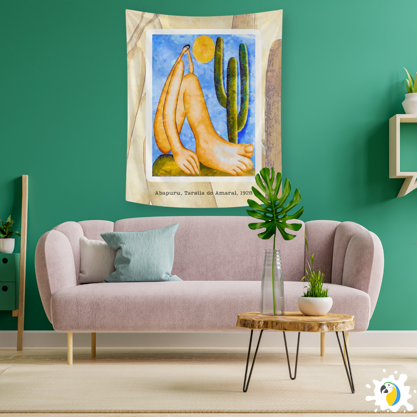 Brazil Abapuru 1928 Painting By Tarsila Do Amaral Tapestry • Brazilian Art Print Wall Hanging Flag