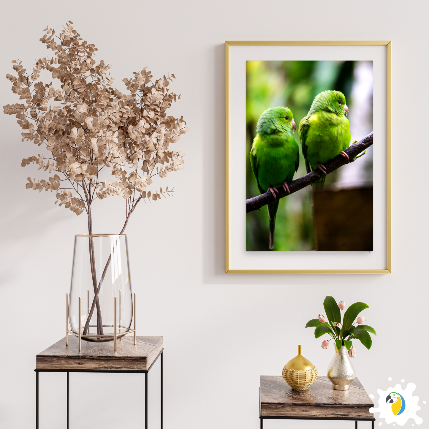 Brazil Birds Photography Poster • Brazilian Green Parrots Art Decor Gift For Bird Lovers • Fine Art Print For Tropical Home Decoration • Papagaio Studio Decor Shop