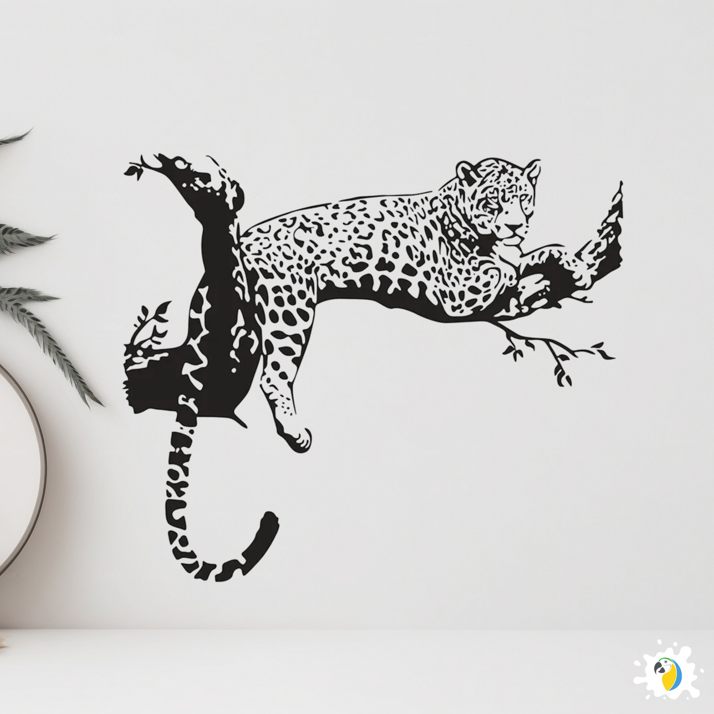 Brazil Pantanal Jaguar Wall Sticker, Cheetah Panther Animal Decal For Home Decor • Papagaio Studio Shop