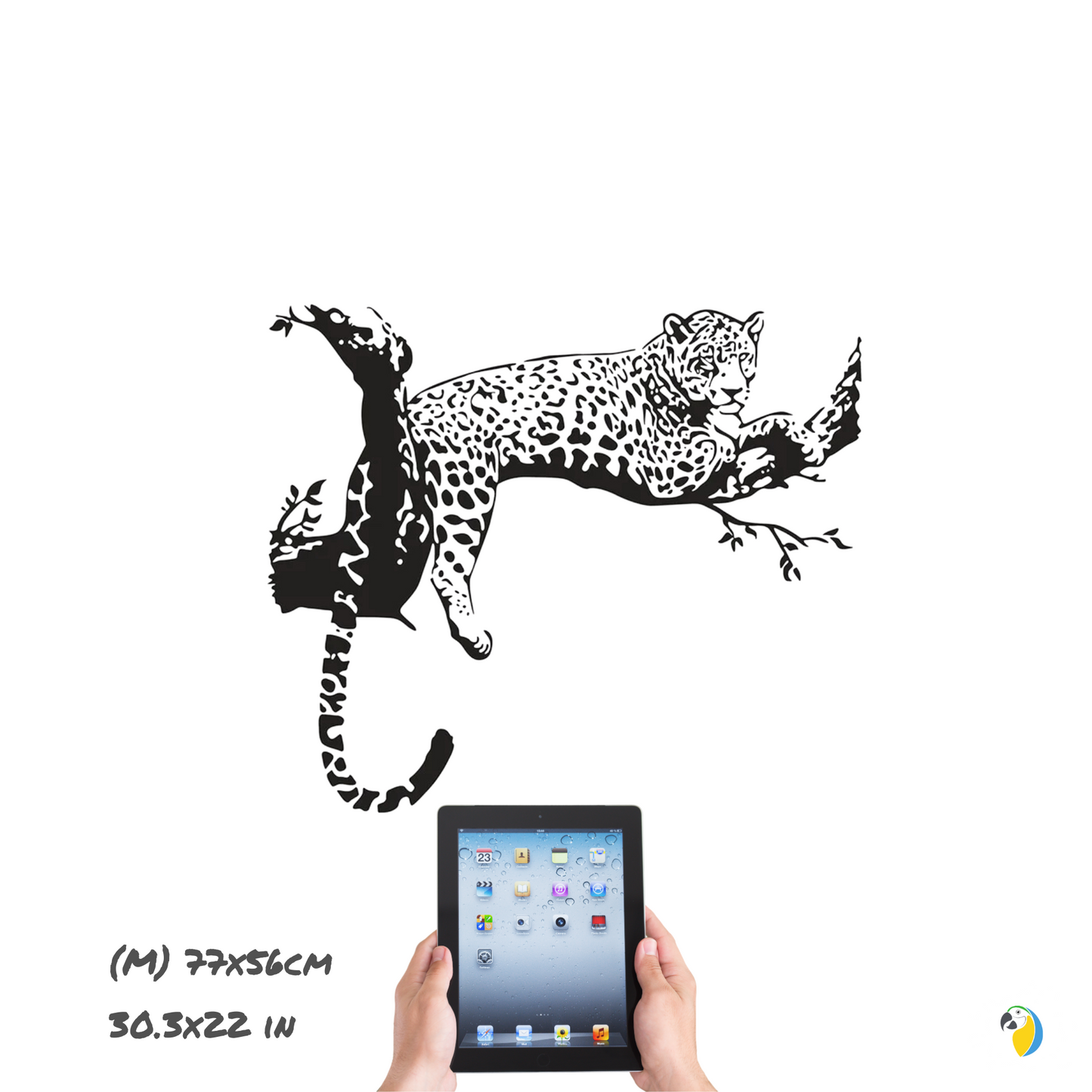 Brazil Pantanal Jaguar Wall Sticker, Cheetah Panther Animal Decal For Home Decor • Papagaio Studio Shop