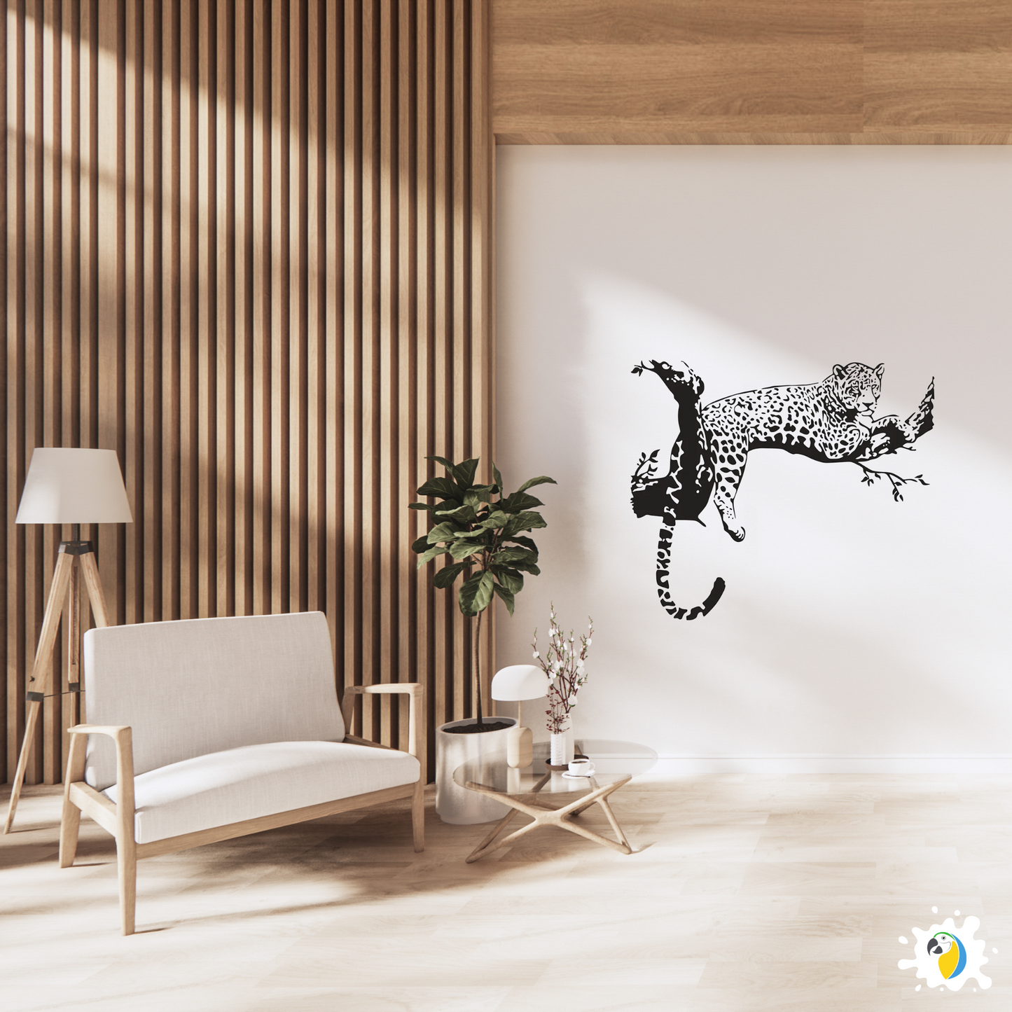 Brazil Pantanal Jaguar Wall Sticker, Cheetah Panther Animal Decal For Home Decor • Papagaio Studio Shop