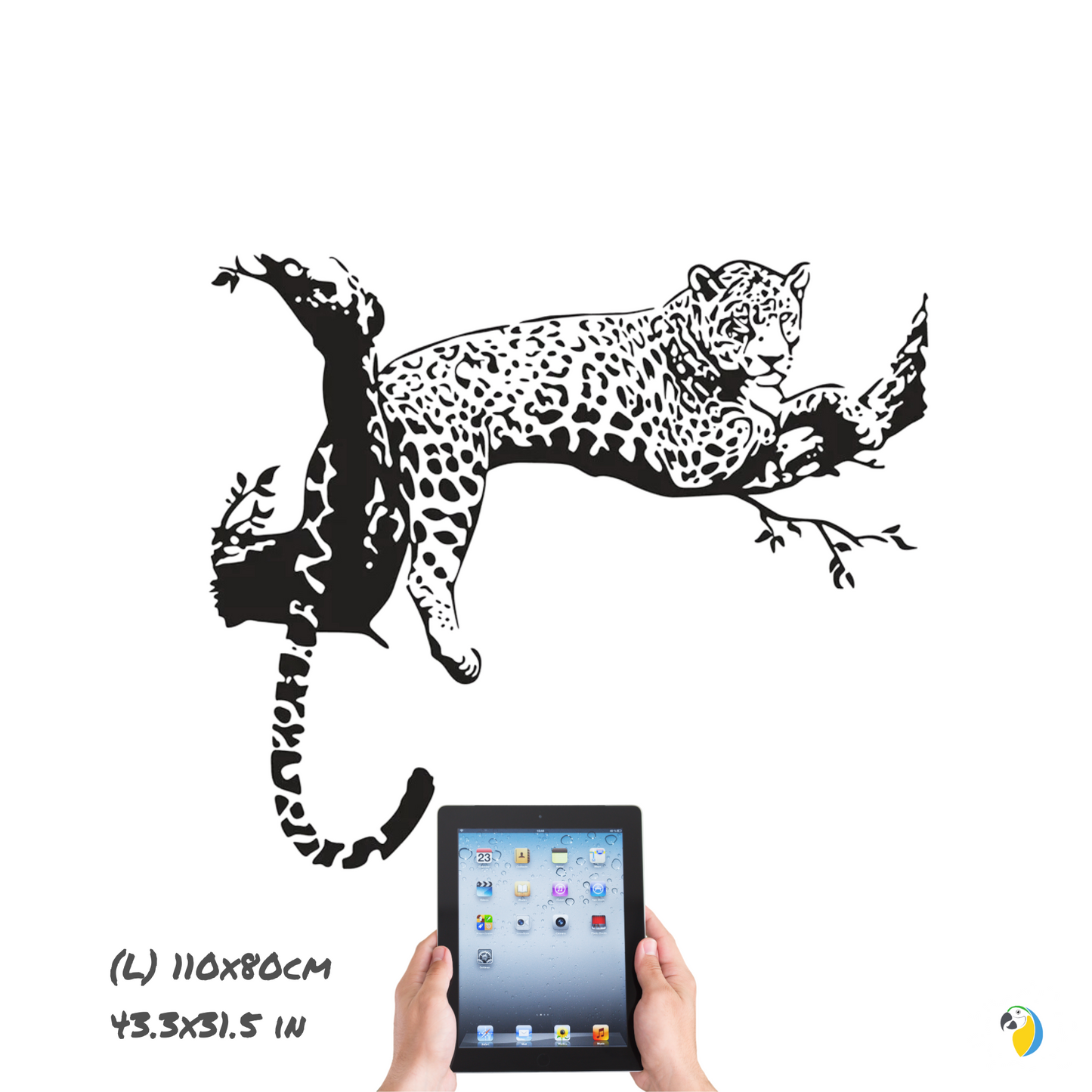 Brazil Pantanal Jaguar Wall Sticker, Cheetah Panther Animal Decal For Home Decor • Papagaio Studio Shop