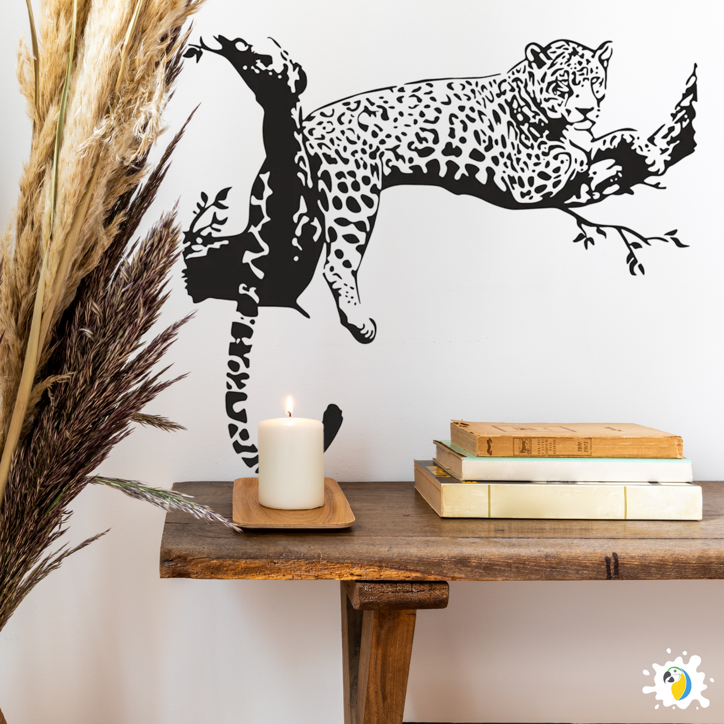 Brazil Pantanal Jaguar Wall Sticker, Cheetah Panther Animal Decal For Home Decor • Papagaio Studio Shop