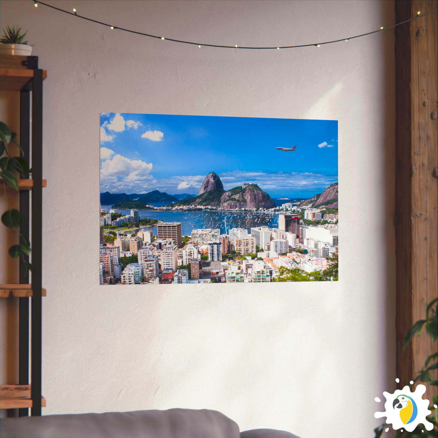 Brazil Rio De Janeiro Skyline Matte Horizontal Poster, Sugarloaf Mountain Brazilian Digital Print, Guanabara Bay Photography Wall Art Decor • Papagaio Studio Shop