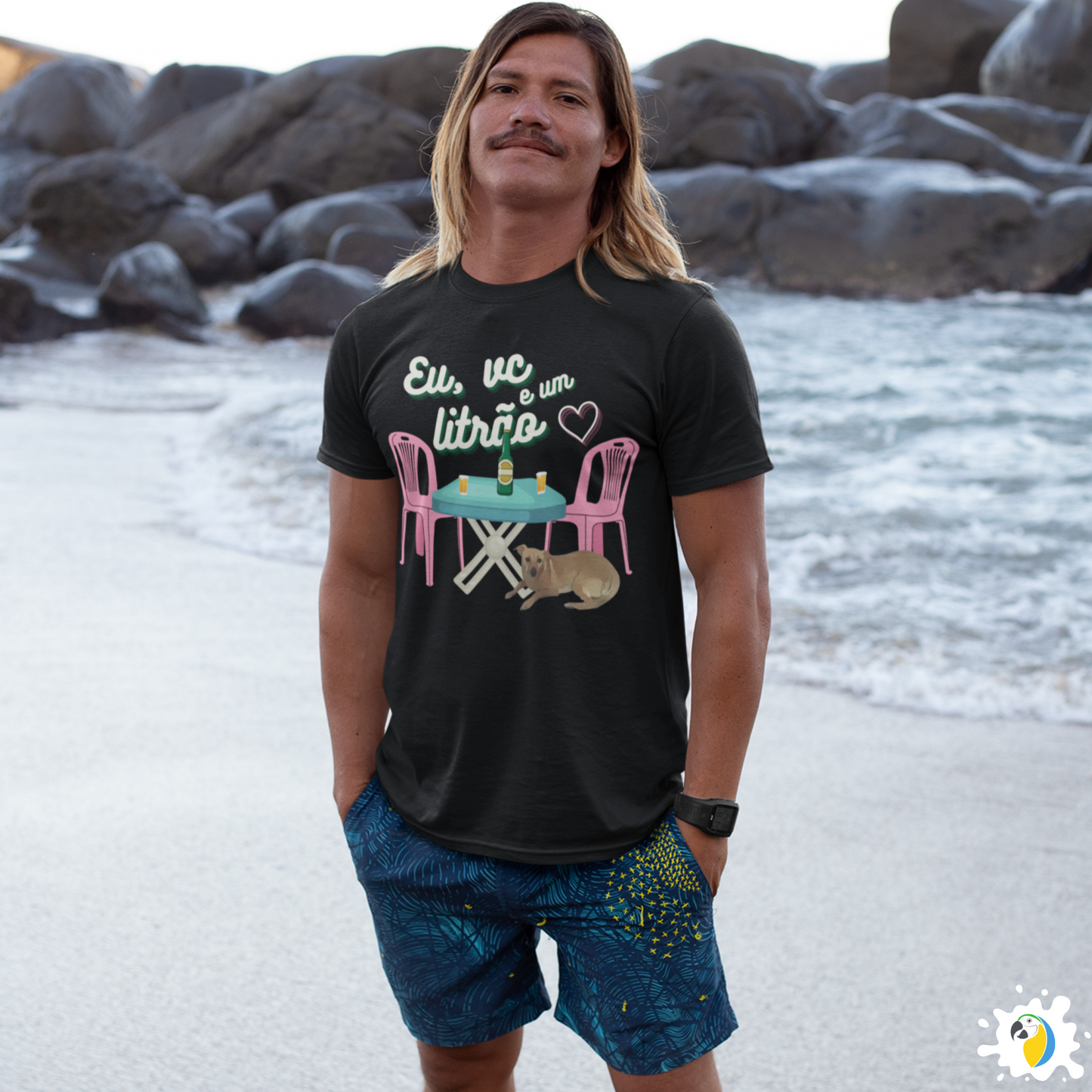 Eu-Voce-e-um-Litrao-T-Shirt-Brazilian-Street-Bar-Design-100_-Cotton-Men_s-Tee-Vintage-Brazilian-Beer-Shirt-Comfortable-Breathable-Casual-Wear • Papagaio Studio Design Shop