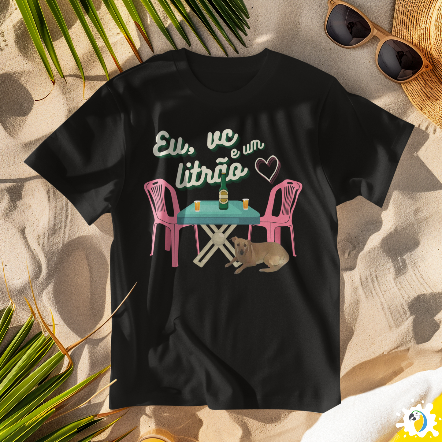 Eu-Voce-e-um-Litrao-T-Shirt-Brazilian-Street-Bar-Design-100_-Cotton-Men_s-Tee-Vintage-Brazilian-Beer-Shirt-Comfortable-Breathable-Casual-Wear • Papagaio Studio Design Shop