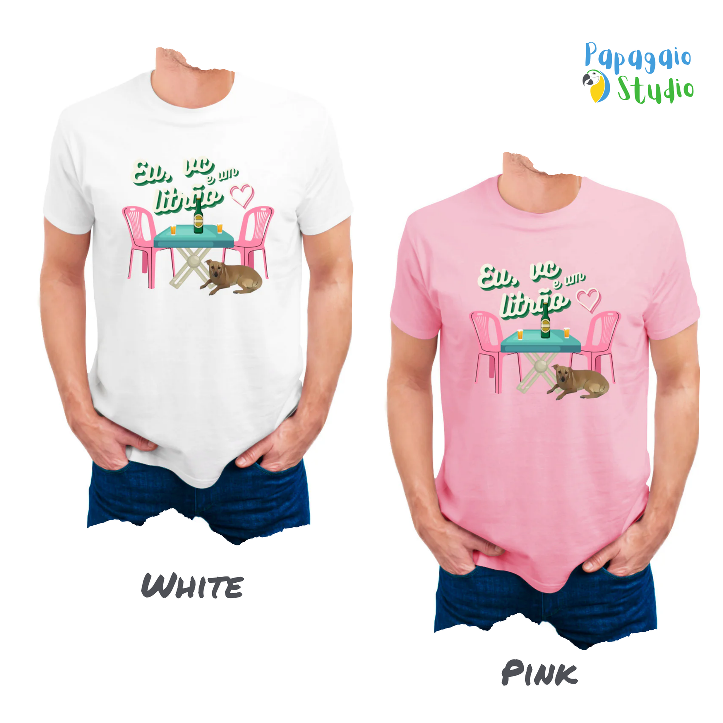 Eu-Voce-e-um-Litrao-T-Shirt-Brazilian-Street-Bar-Design-100_-Cotton-Men_s-Tee-Vintage-Brazilian-Beer-Shirt-Comfortable-Breathable-Casual-Wear • Papagaio Studio Design Shop