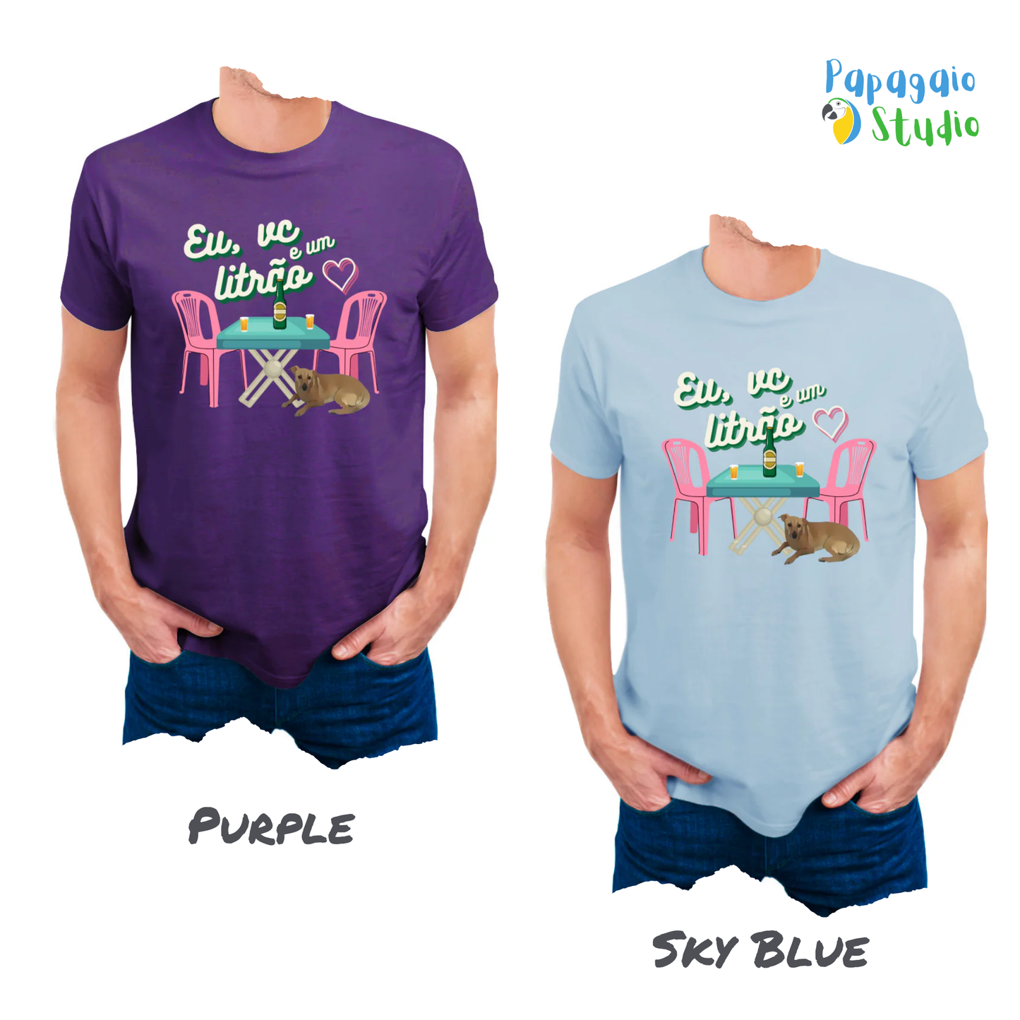 Eu-Voce-e-um-Litrao-T-Shirt-Brazilian-Street-Bar-Design-100_-Cotton-Men_s-Tee-Vintage-Brazilian-Beer-Shirt-Comfortable-Breathable-Casual-Wear • Papagaio Studio Design Shop