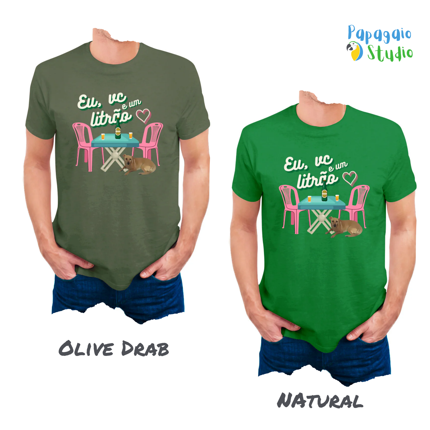 Eu-Voce-e-um-Litrao-T-Shirt-Brazilian-Street-Bar-Design-100_-Cotton-Men_s-Tee-Vintage-Brazilian-Beer-Shirt-Comfortable-Breathable-Casual-Wear • Papagaio Studio Design Shop