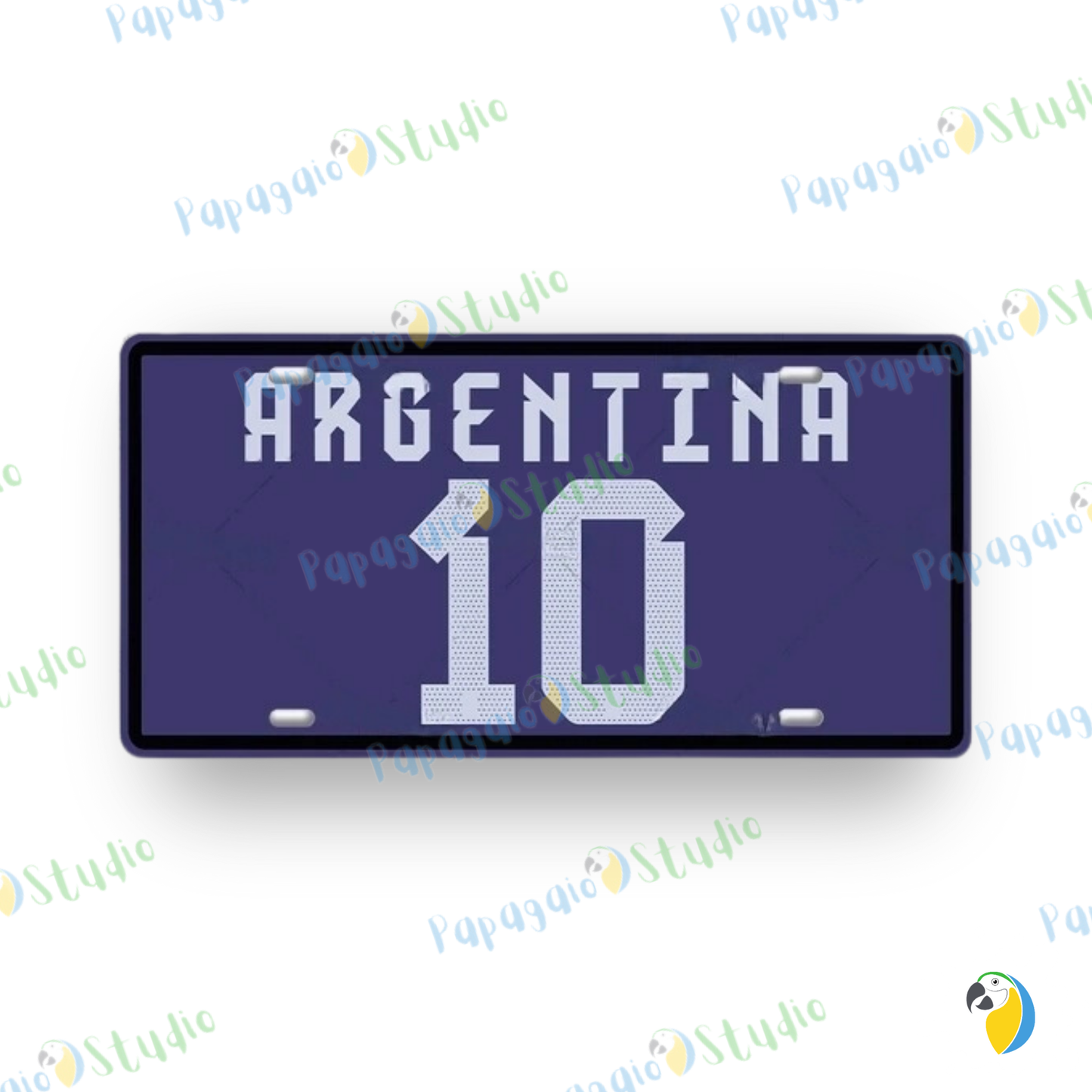 Football Jersey License Plate • Milan Barcelona Madrid Munich Manchester City Colors 15x30cm Tin Sign • Soccer Team Metal Print Wall Hanging • Papagaio Studio Design Shop