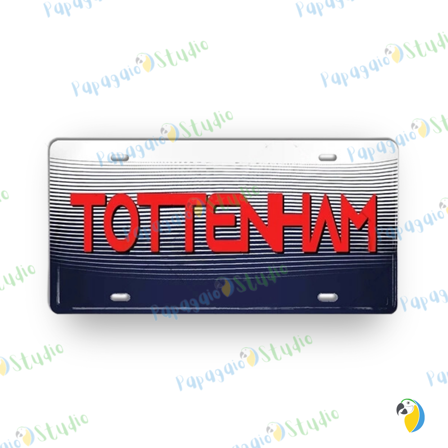 Football Jersey License Plate • Milan Barcelona Madrid Munich Manchester City Colors 15x30cm Tin Sign • Soccer Team Metal Print Wall Hanging • Papagaio Studio Design Shop