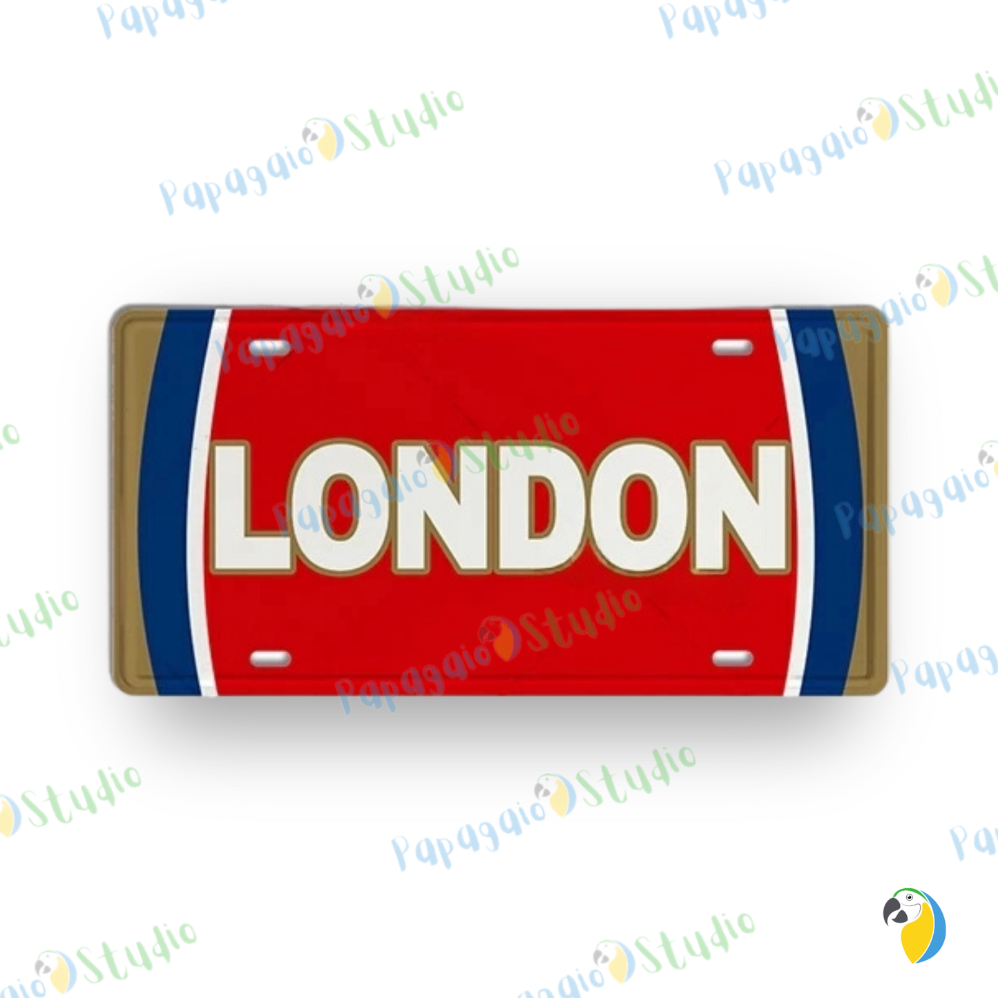 Football Jersey License Plate • Milan Barcelona Madrid Munich Manchester City Colors 15x30cm Tin Sign • Soccer Team Metal Print Wall Hanging • Papagaio Studio Design Shop