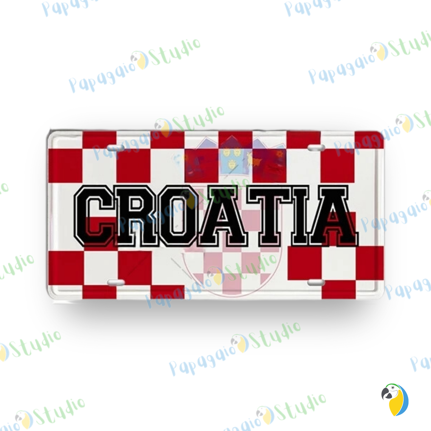 Football Jersey License Plate • Milan Barcelona Madrid Munich Manchester City Colors 15x30cm Tin Sign • Soccer Team Metal Print Wall Hanging • Papagaio Studio Design Shop