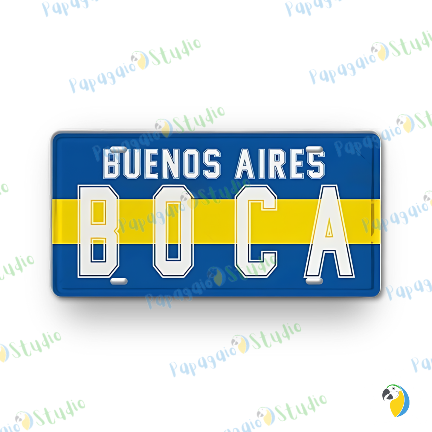 Football Jersey License Plate • Milan Barcelona Madrid Munich Manchester City Colors 15x30cm Tin Sign • Soccer Team Metal Print Wall Hanging • Papagaio Studio Design Shop