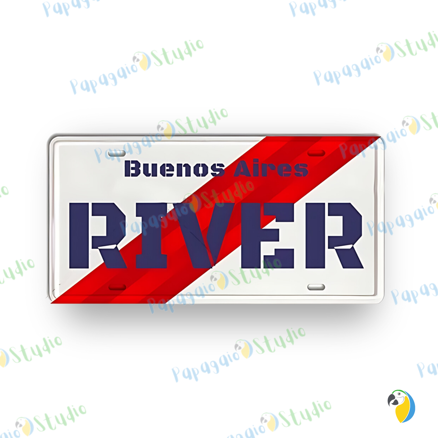 Football Jersey License Plate • Milan Barcelona Madrid Munich Manchester City Colors 15x30cm Tin Sign • Soccer Team Metal Print Wall Hanging • Papagaio Studio Design Shop