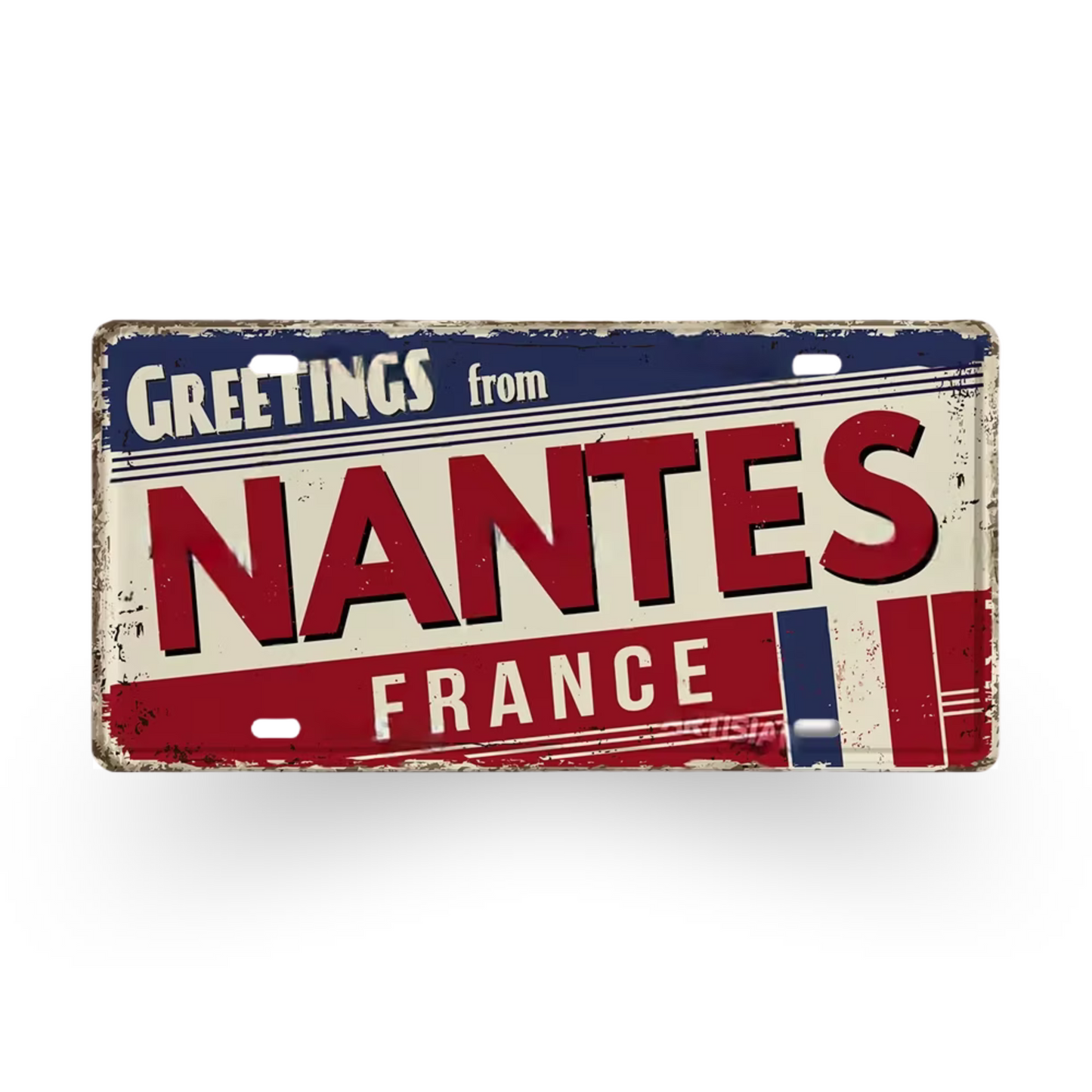France & Switzerland License Plate Metal Sign • French Swiss City State Province Decorative Plaque Wall Hanging • Euro Trip Gift Souvenir • Papagaio Studio Online Shop