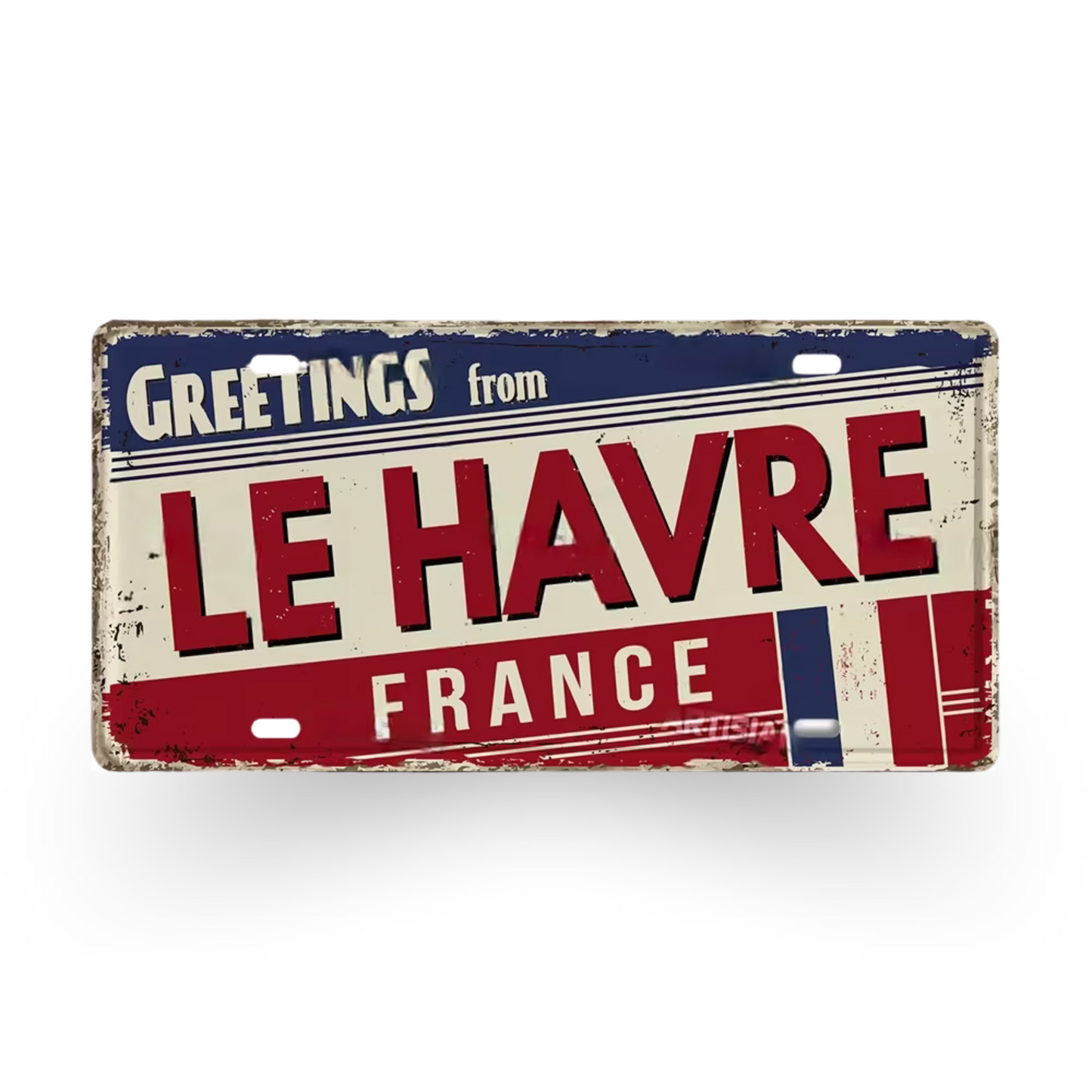 France & Switzerland License Plate Metal Sign • French Swiss City State Province Decorative Plaque Wall Hanging • Euro Trip Gift Souvenir • Papagaio Studio Online Shop