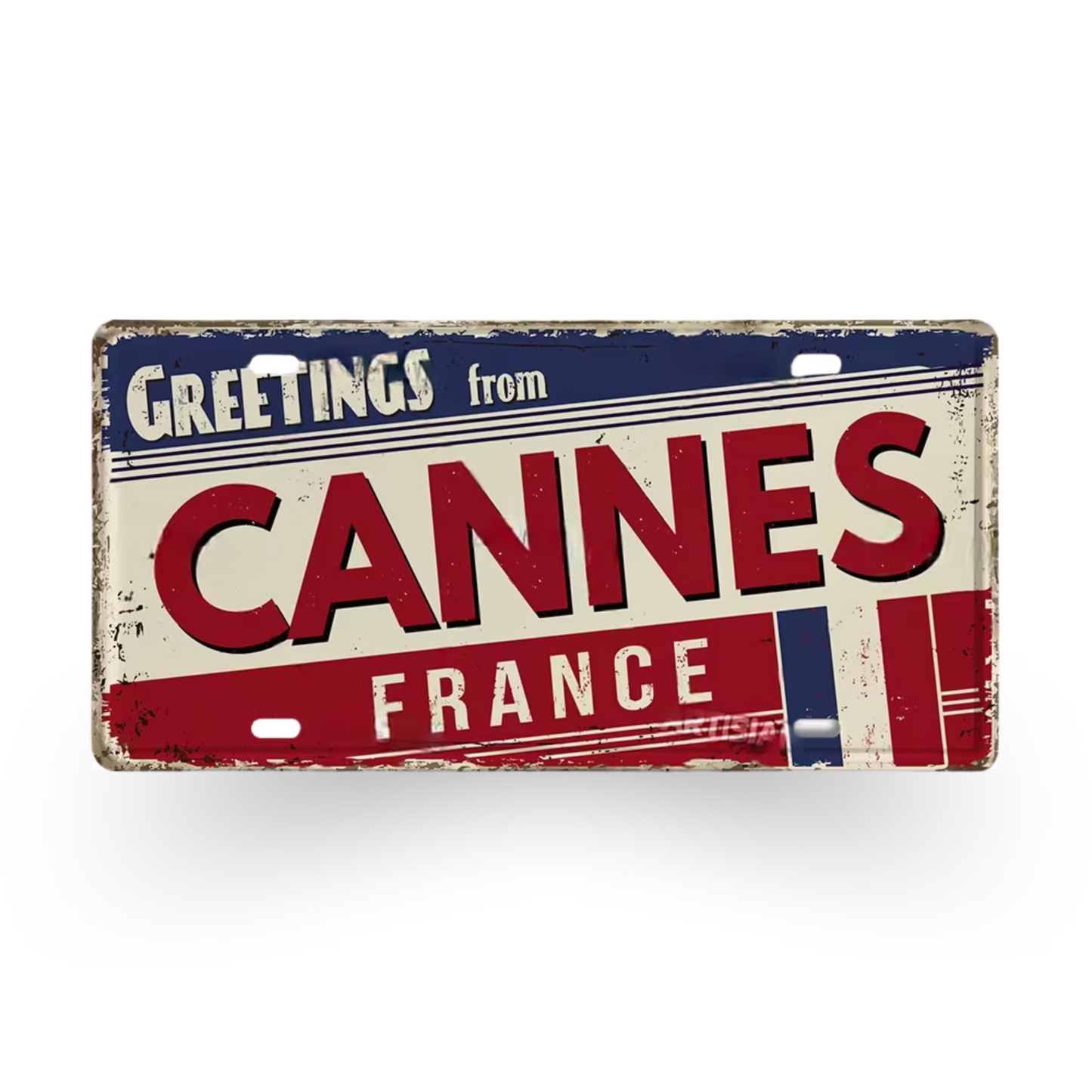 France & Switzerland License Plate Metal Sign • French Swiss City State Province Decorative Plaque Wall Hanging • Euro Trip Gift Souvenir • Papagaio Studio Online Shop