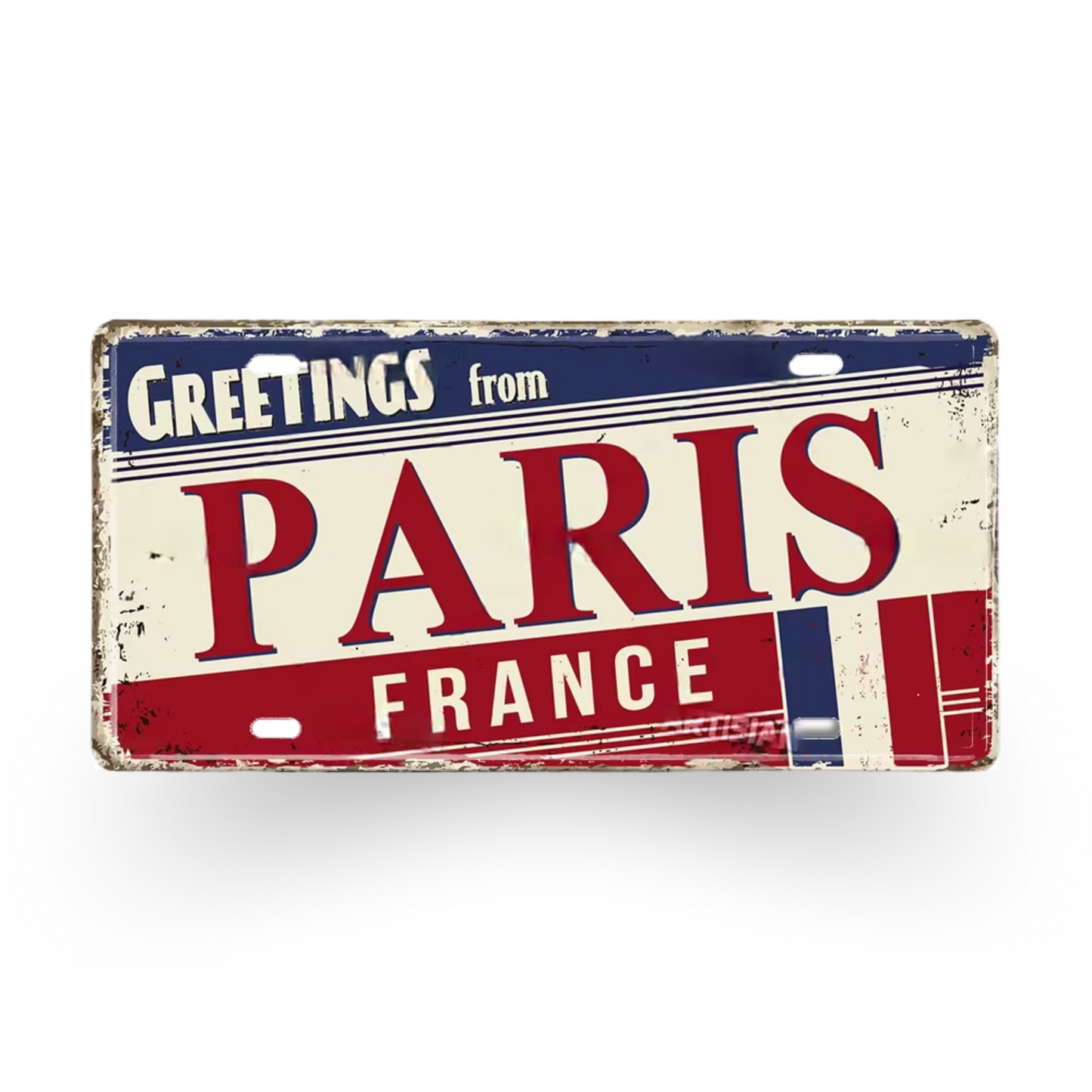 France & Switzerland License Plate Metal Sign • French Swiss City State Province Decorative Plaque Wall Hanging • Euro Trip Gift Souvenir • Papagaio Studio Online Shop